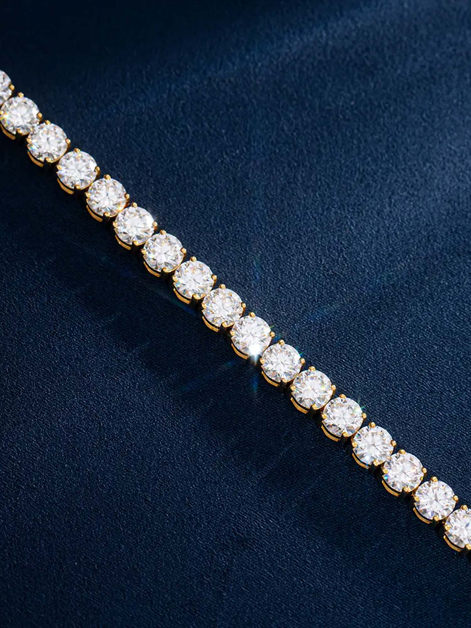 6MM 925 Sterling Silver Moissanite Tennis Chain - Image 3