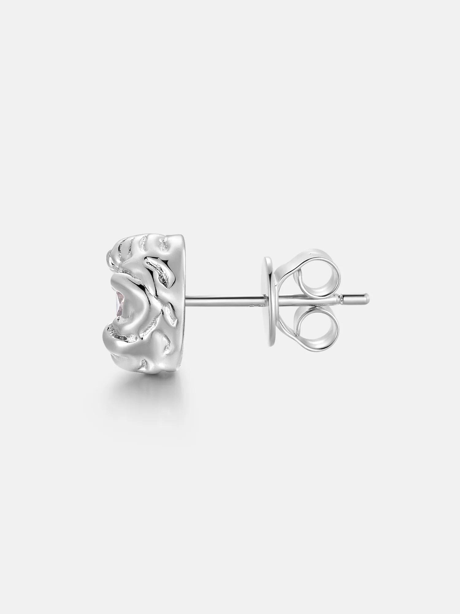 6MM Moissanite Fluid Stud Earrings - Image 3