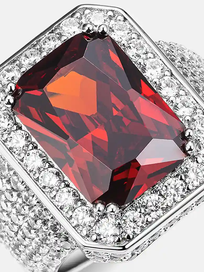6mm Moissanite Ruby Rings - Image 2