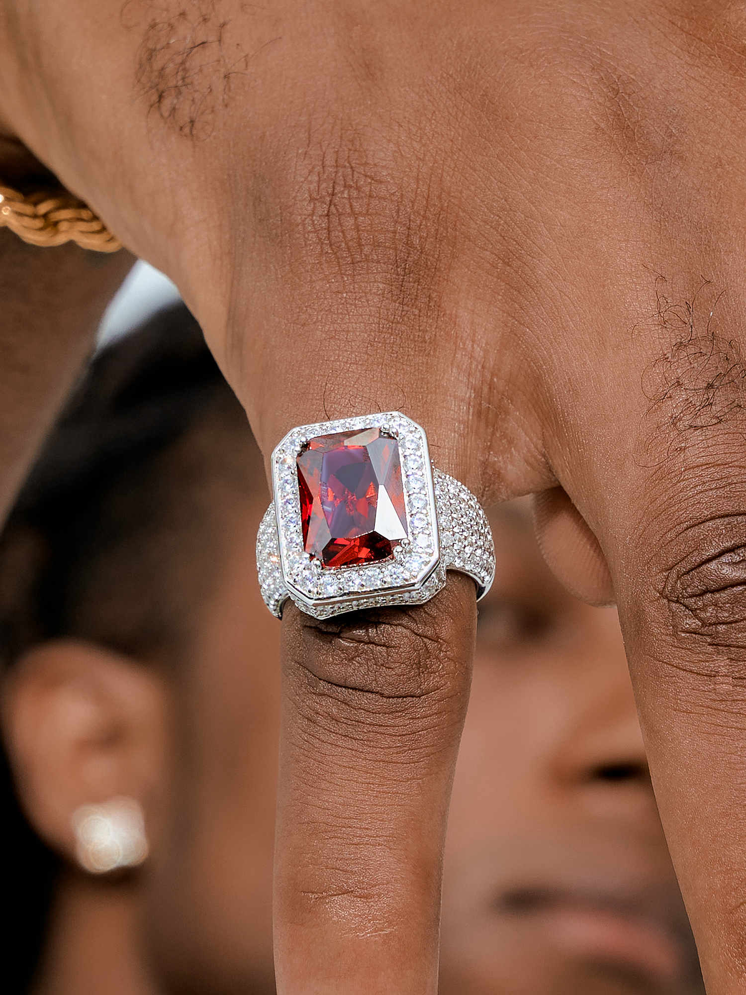 6mm Moissanite Ruby Rings - Image 6