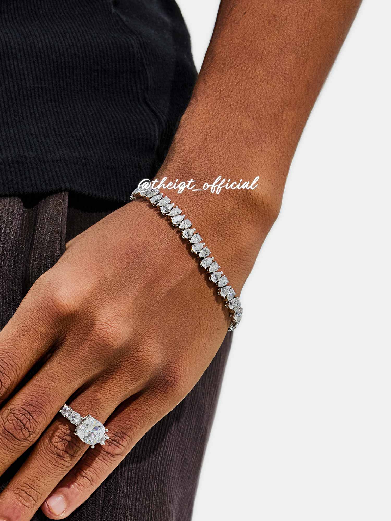 6MM Pear Cut Tennis Bracelet - Image 6