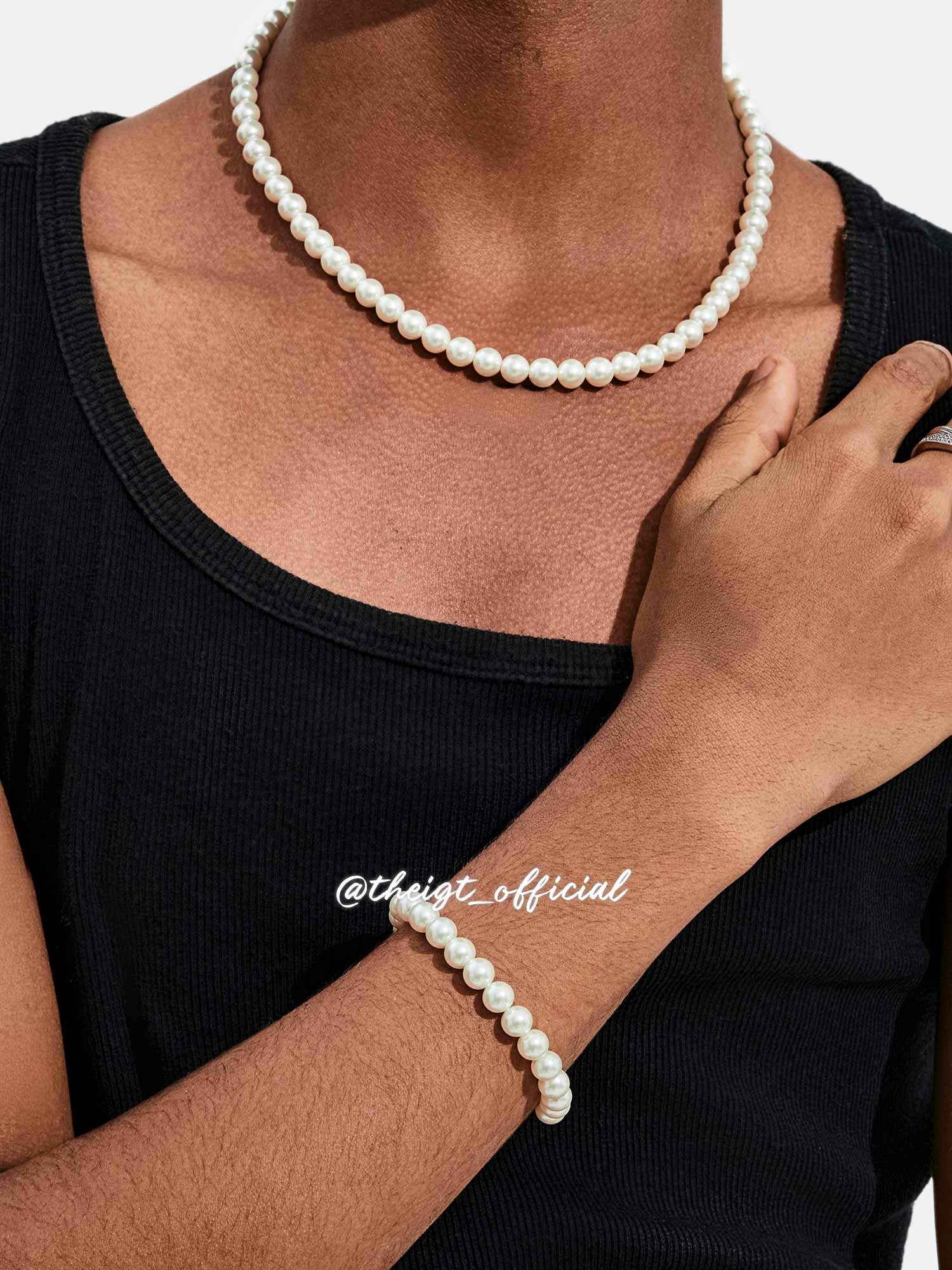 7mm Classic Pearl Chain Or Bracelet With OT Clasp - Image 8