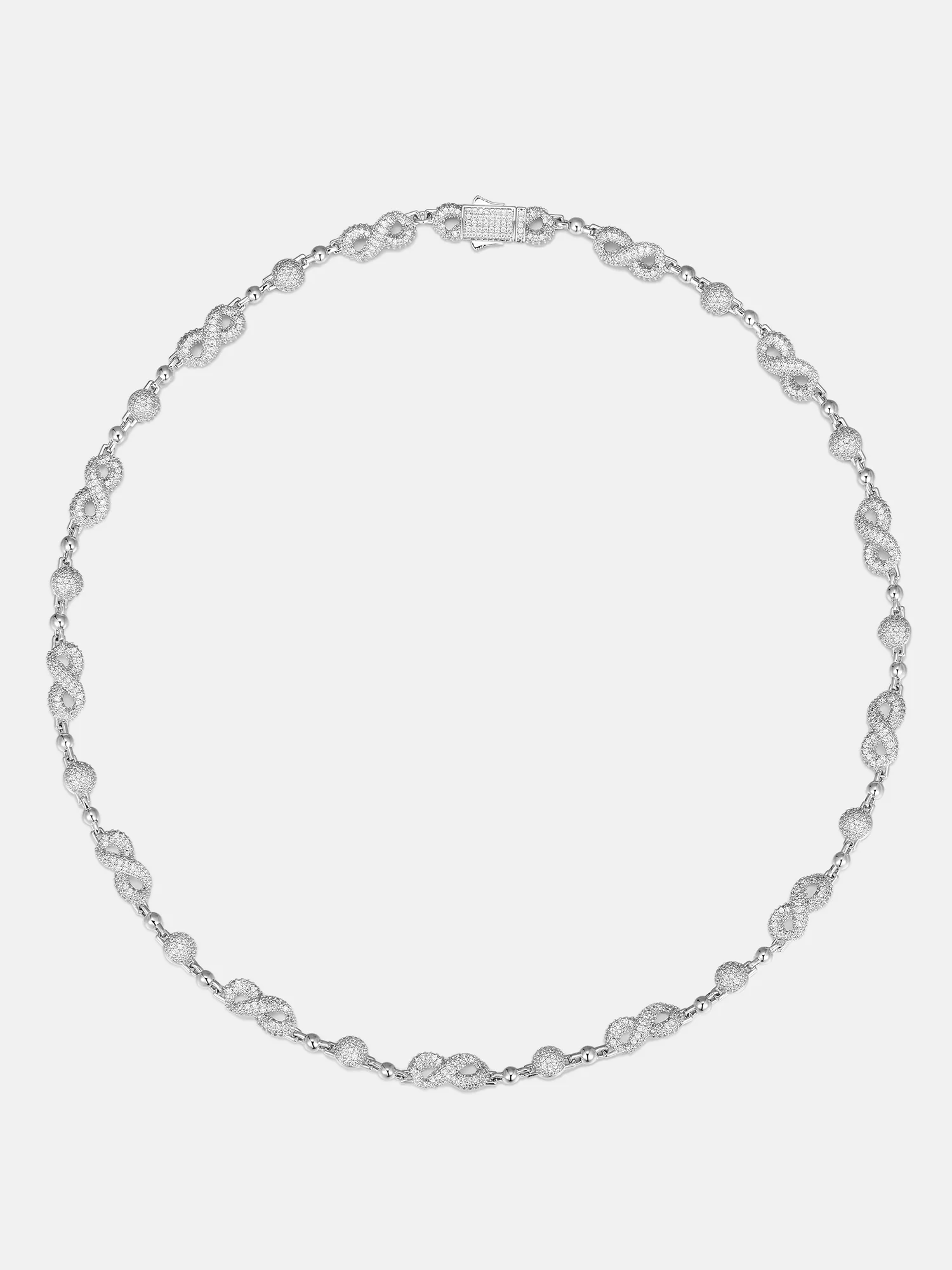 7mm Moissanite Infinity Ball Chain - Image 2