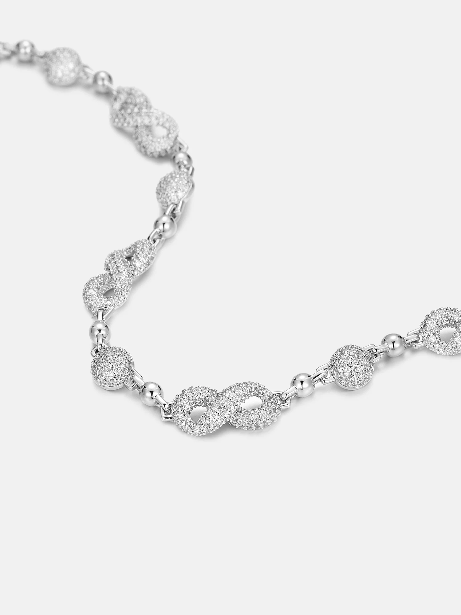 7mm Moissanite Infinity Ball Chain - Image 3
