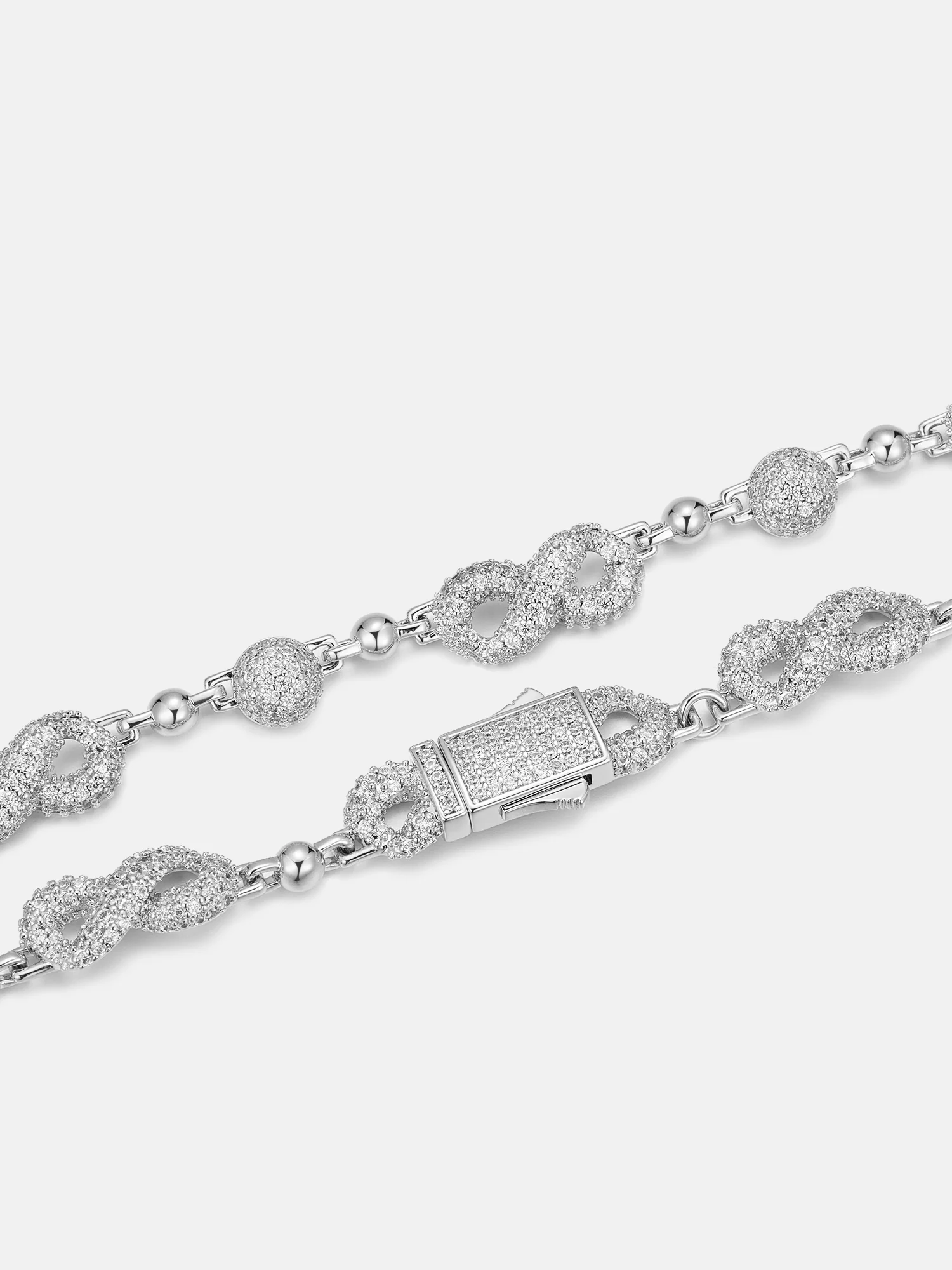 7mm Moissanite Infinity Ball Chain - Image 5