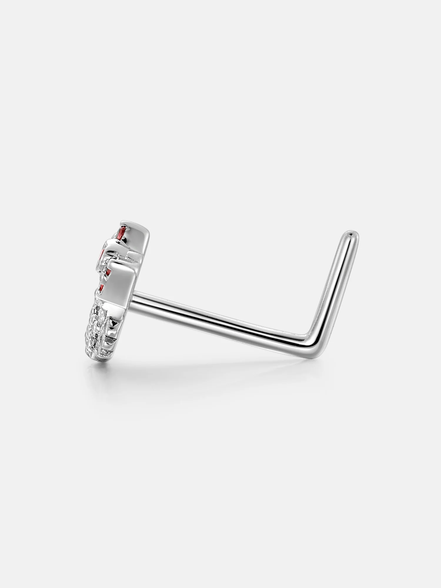 7mm Moissanite Kitty's Style Nose Stud - Image 3