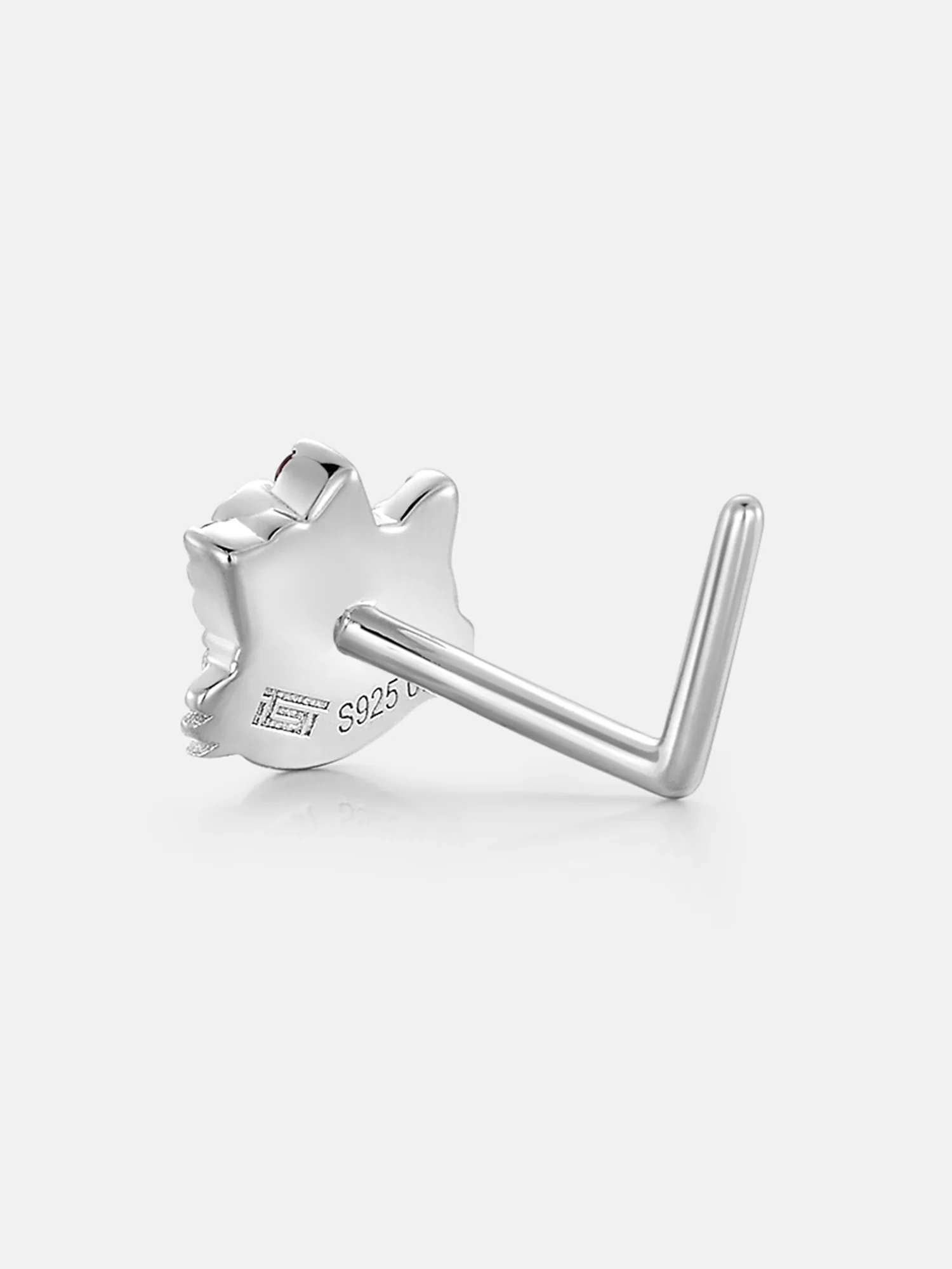 7mm Moissanite Kitty's Style Nose Stud - Image 4