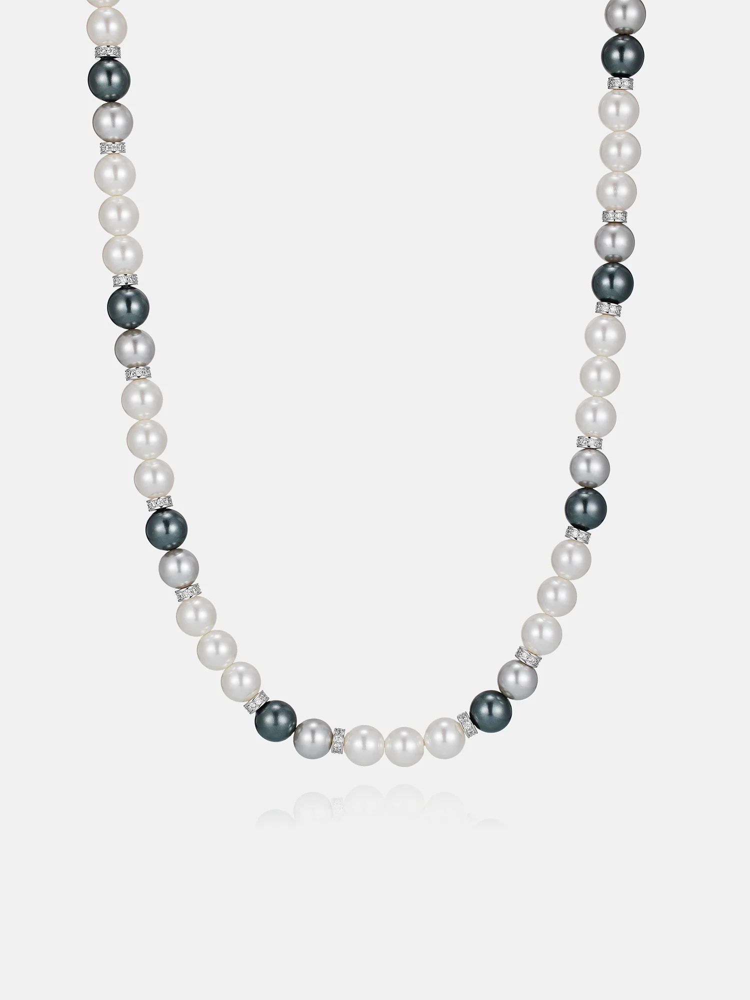 7mm Moissanite Multicolor Pearl Chain Or Bracelet With OT Clasp