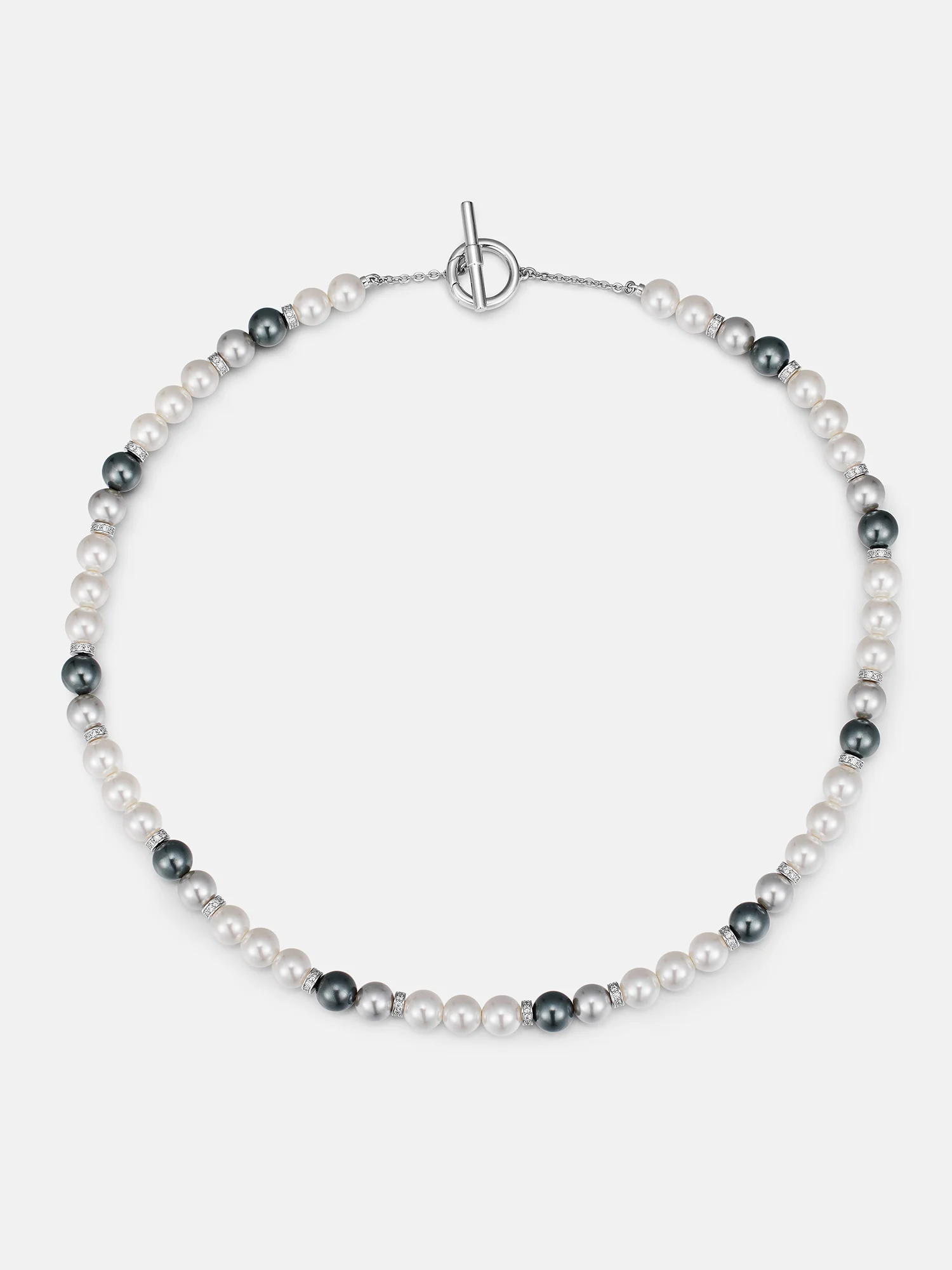 7mm Moissanite Multicolor Pearl Chain Or Bracelet With OT Clasp - Image 3