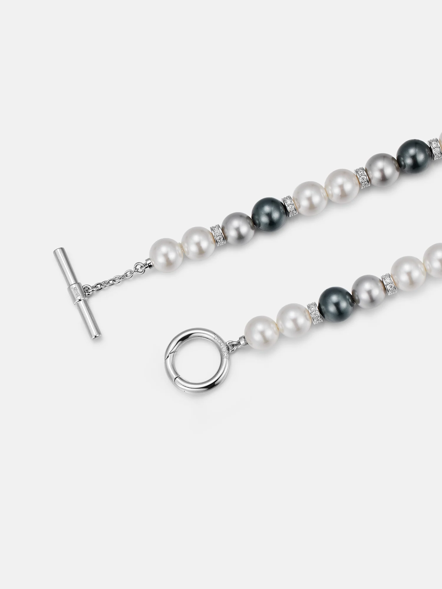 7mm Moissanite Multicolor Pearl Chain Or Bracelet With OT Clasp - Image 6