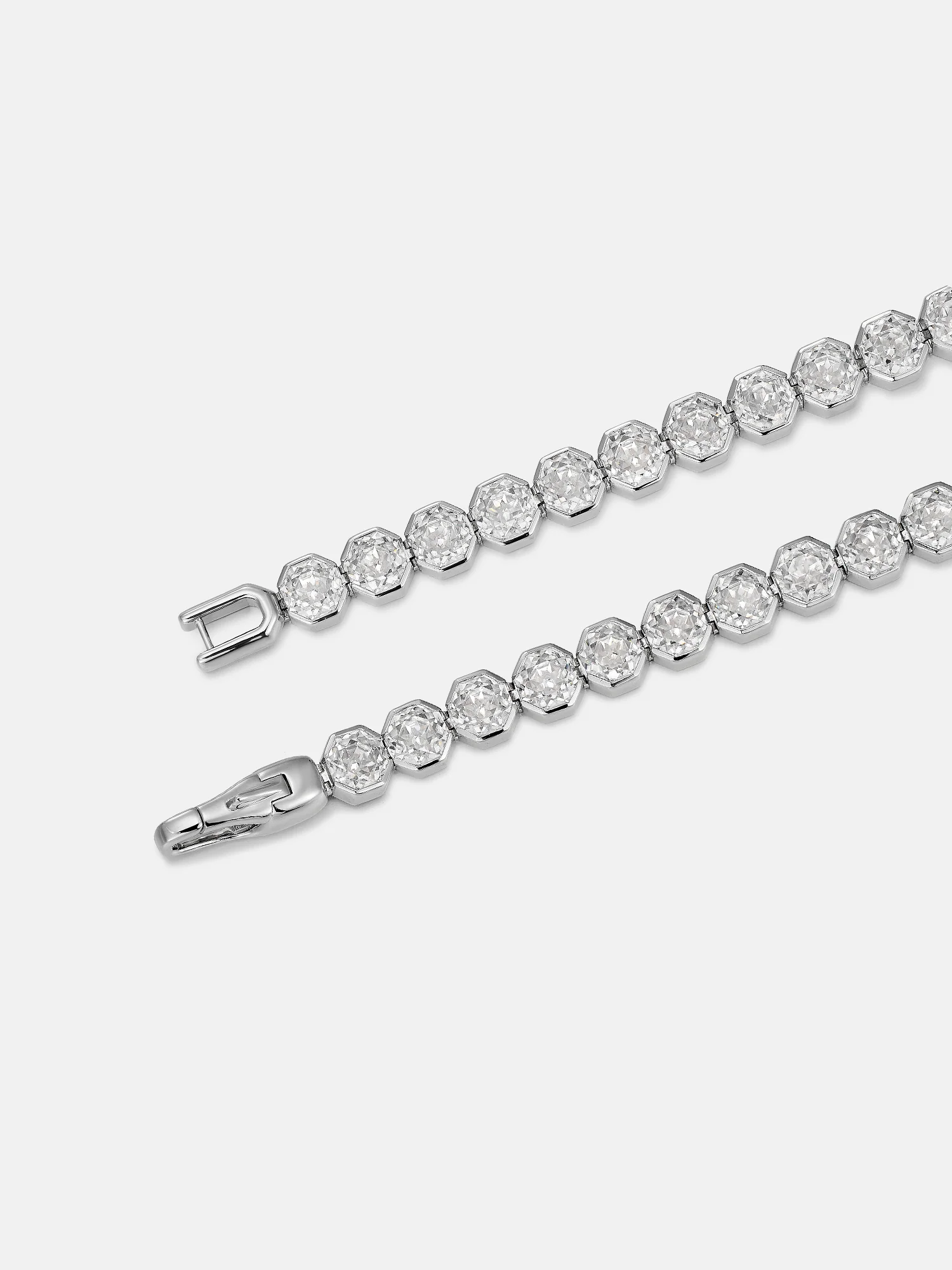 7mm Octagon Moissanite Geometric Tennis Bracelet - Image 3