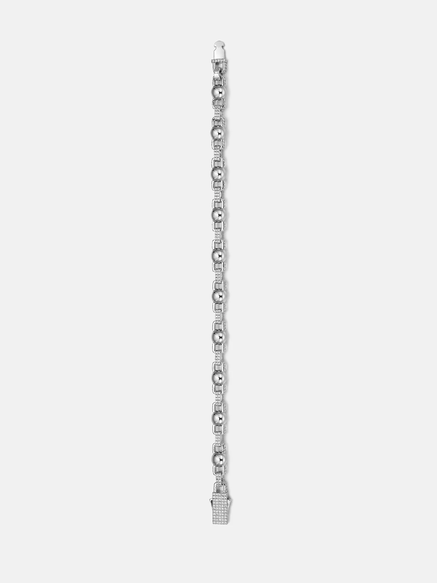 7mm Plain Round Ball Moissanite Rolo Chain Or Bracelet - Image 6
