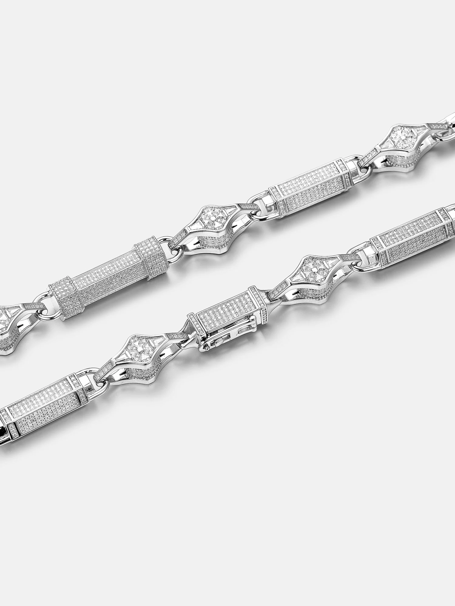 8.5MM Moissanite Hexagon Cylindrical Chain - Image 3