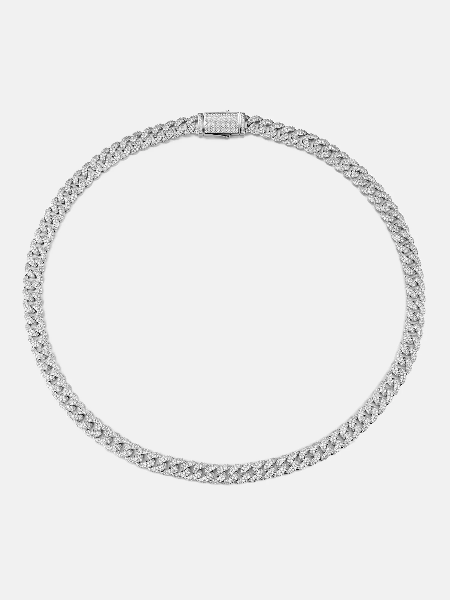 8mm/ 10mm/ 12mm 925 Sterling Silver Moissanite Cuban Chain - Image 3