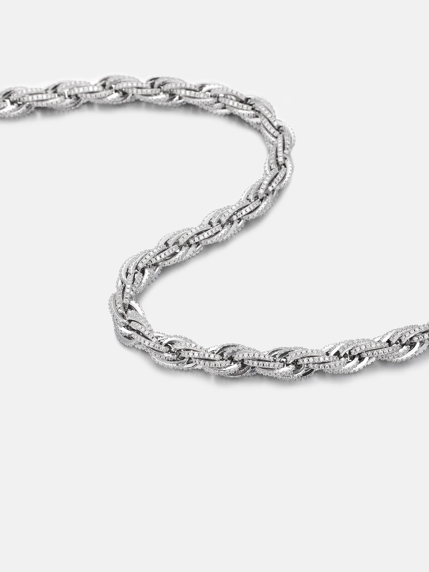 8MM Iced Out Moissanite Rope Chain - Image 2