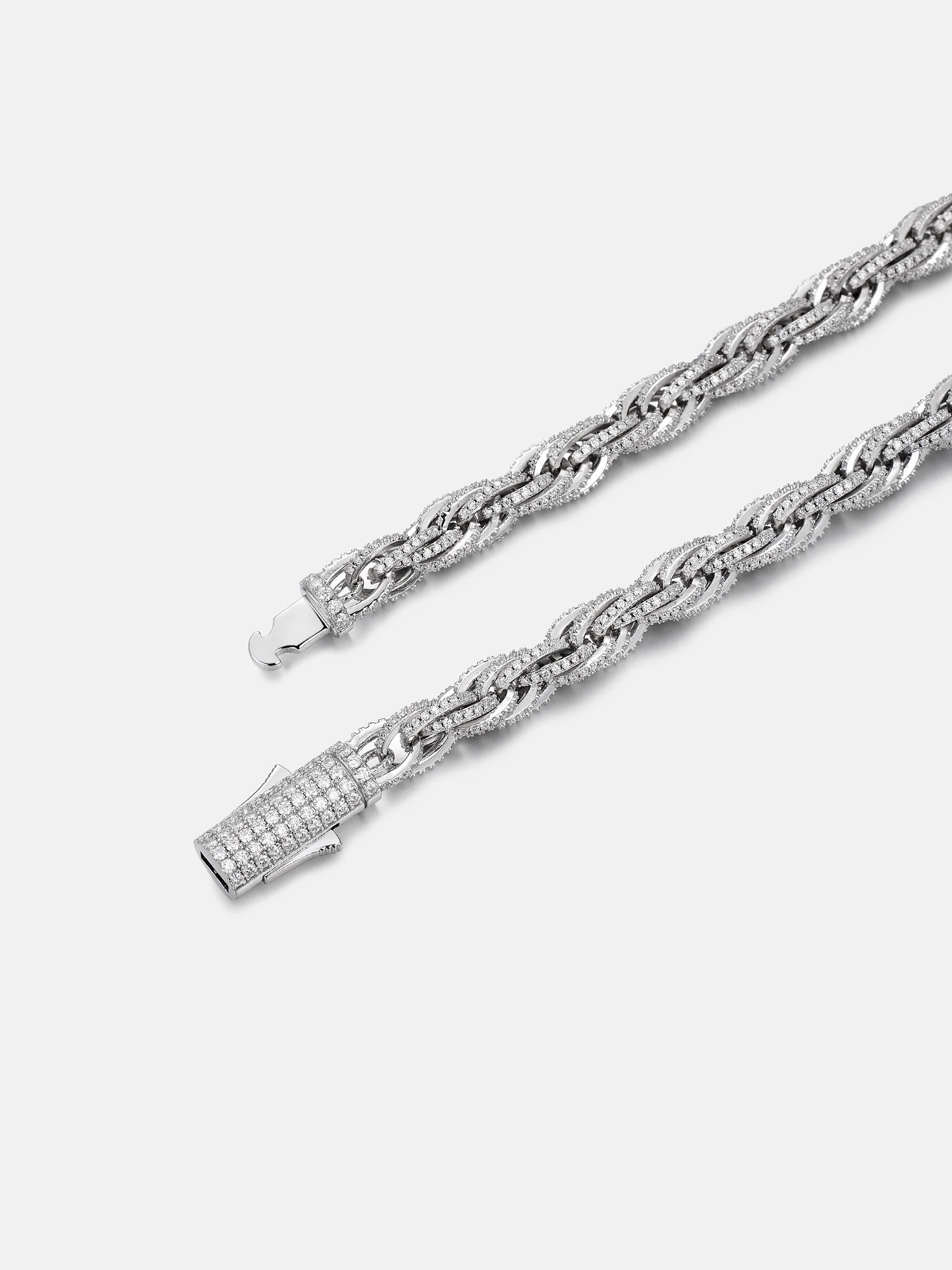 8MM Iced Out Moissanite Rope Chain - Image 4
