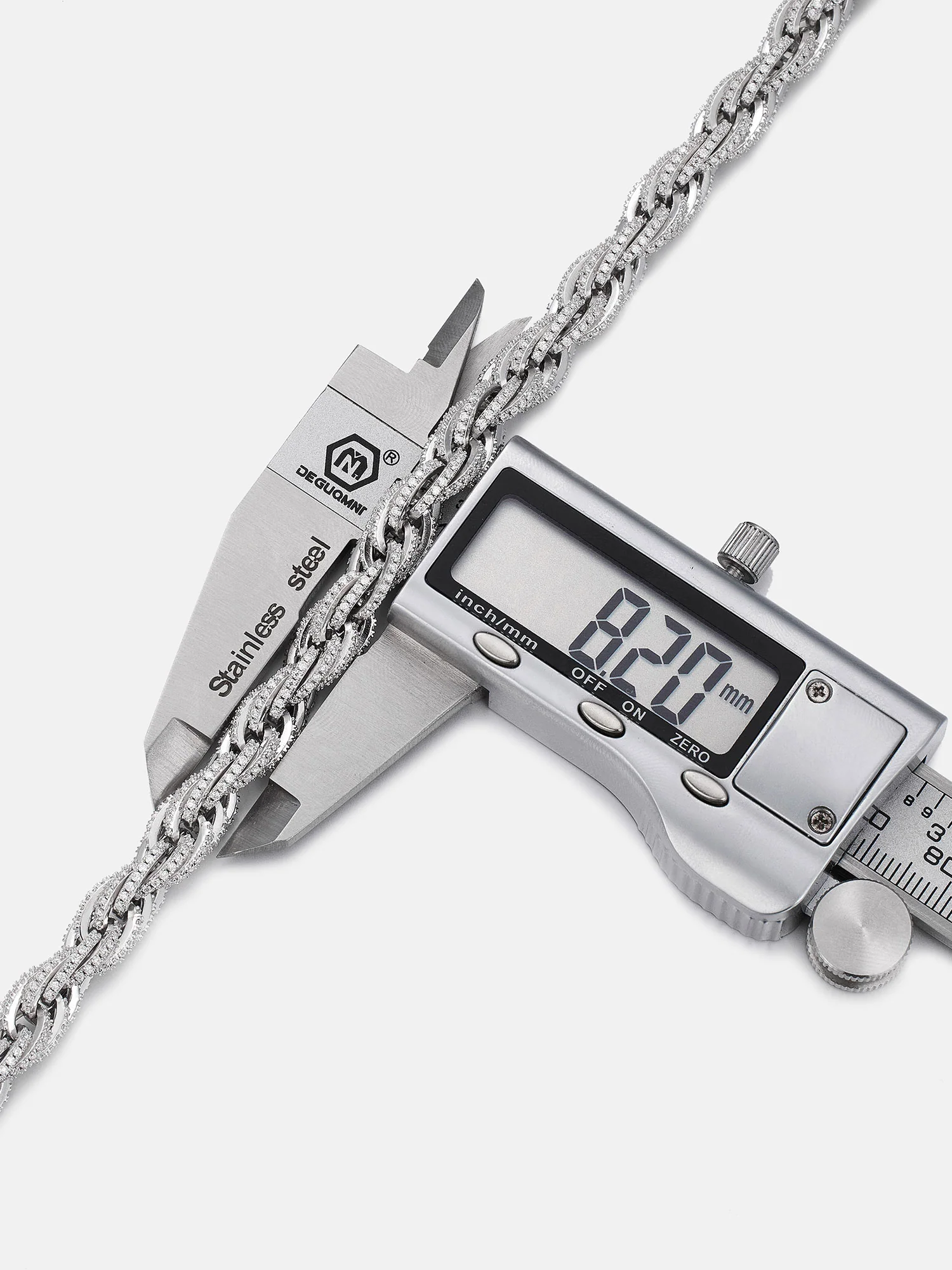 8MM Iced Out Moissanite Rope Chain - Image 5
