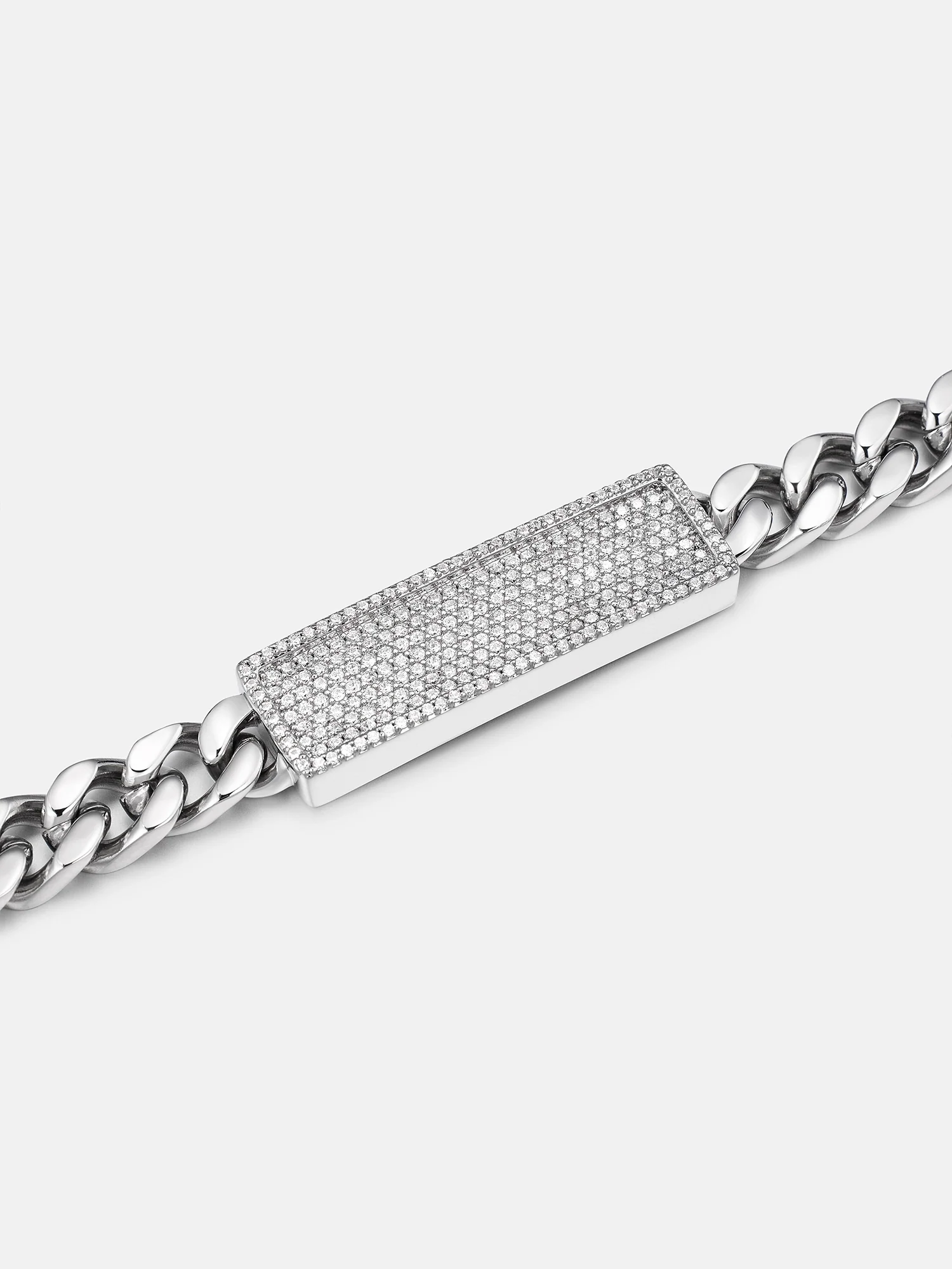 8mm Miami Cuban Bracelet With Rectangle Moissanite Clasp - Image 3