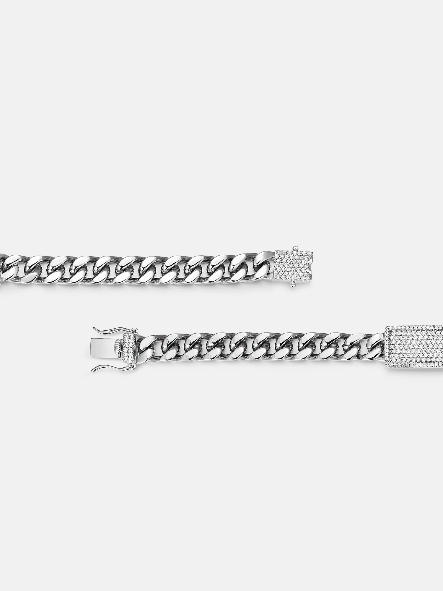 8mm Miami Cuban Bracelet With Rectangle Moissanite Clasp - Image 4