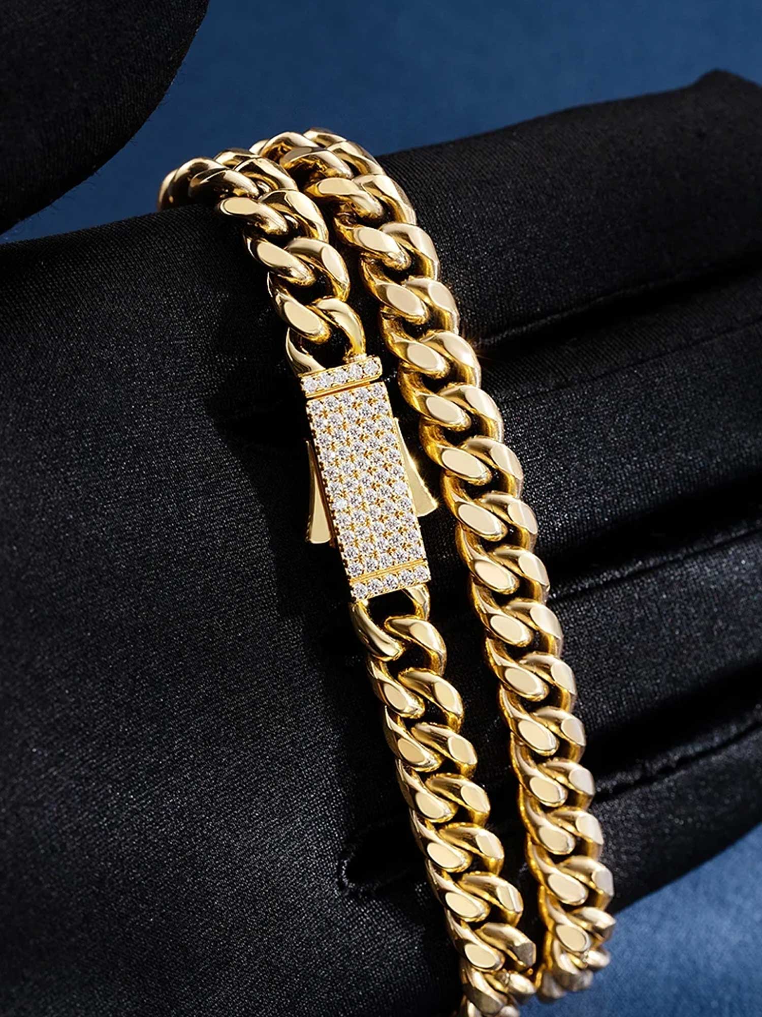 8mm Miami Cuban Link with Moissanite Clasp - Image 8