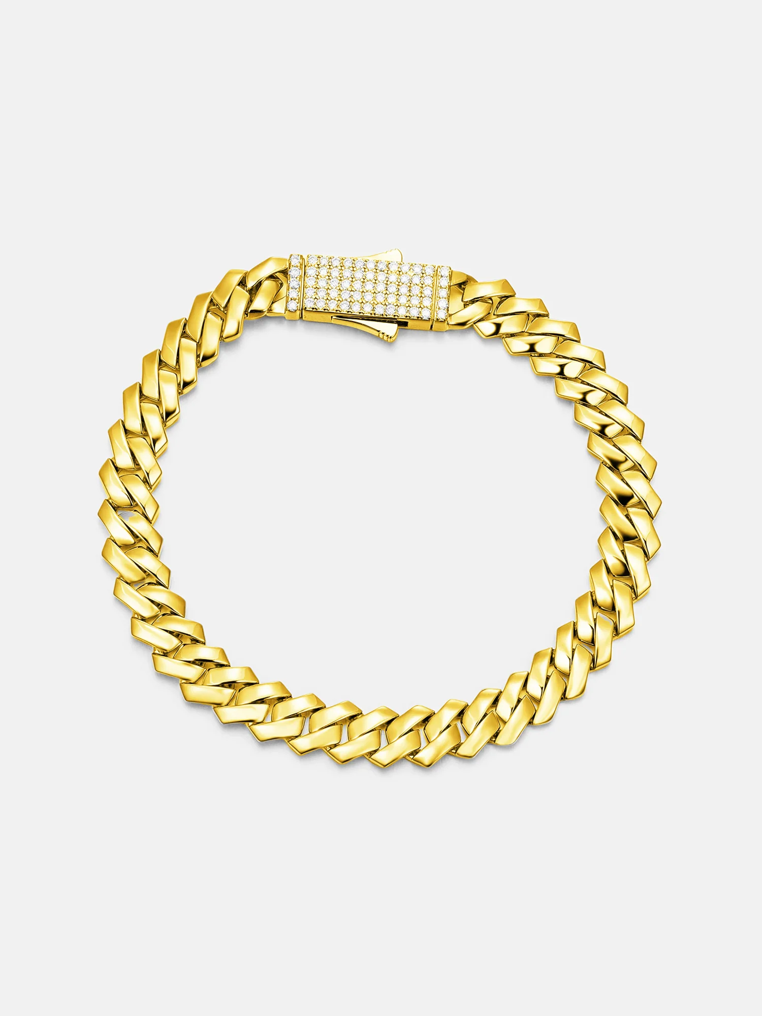 8mm Miami Prong Link Chain with Iced Clasp - Image 3