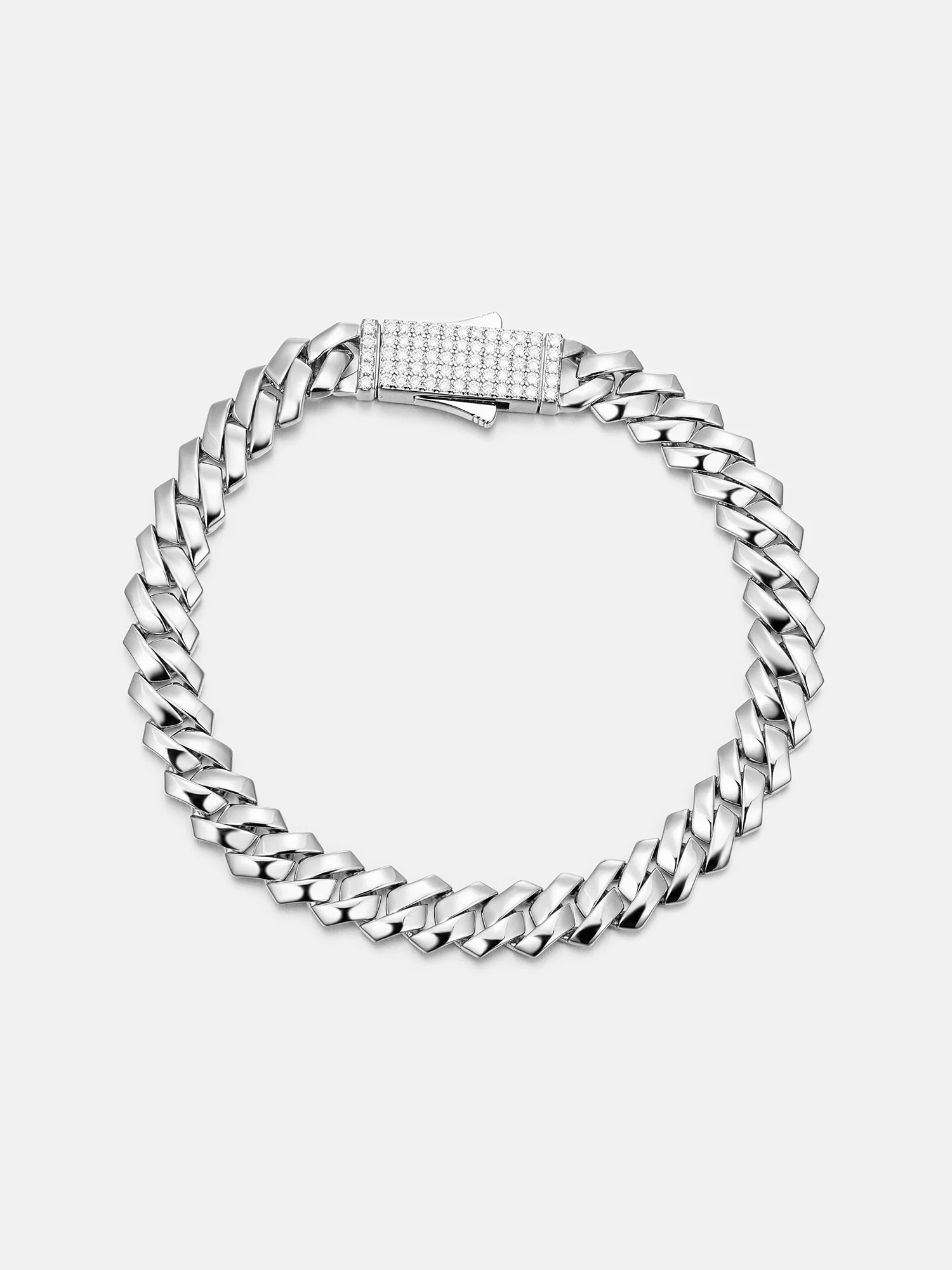 8mm Miami Prong Link Chain with Iced Clasp - Image 4