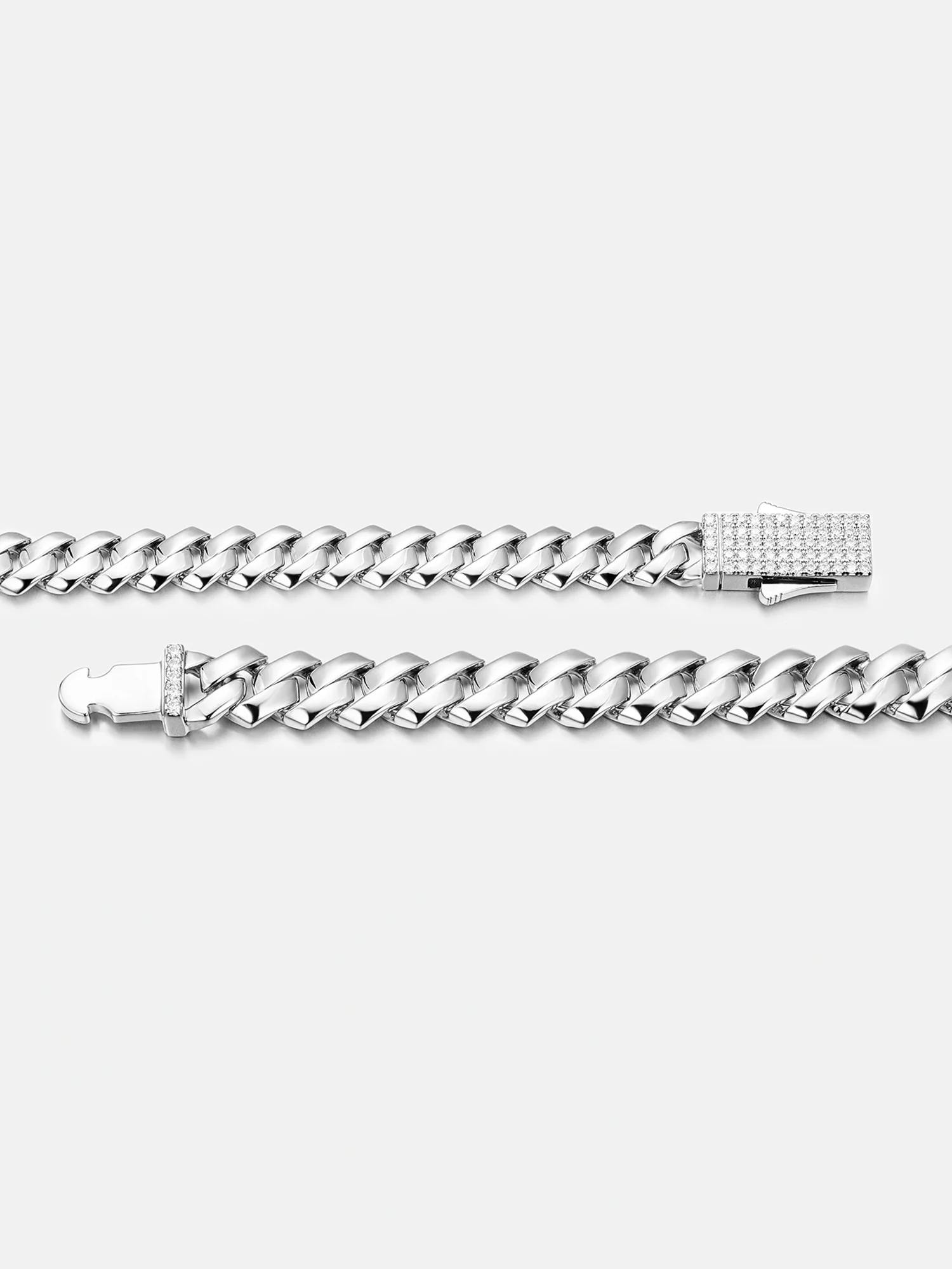8mm Miami Prong Link Chain with Iced Clasp - Image 5