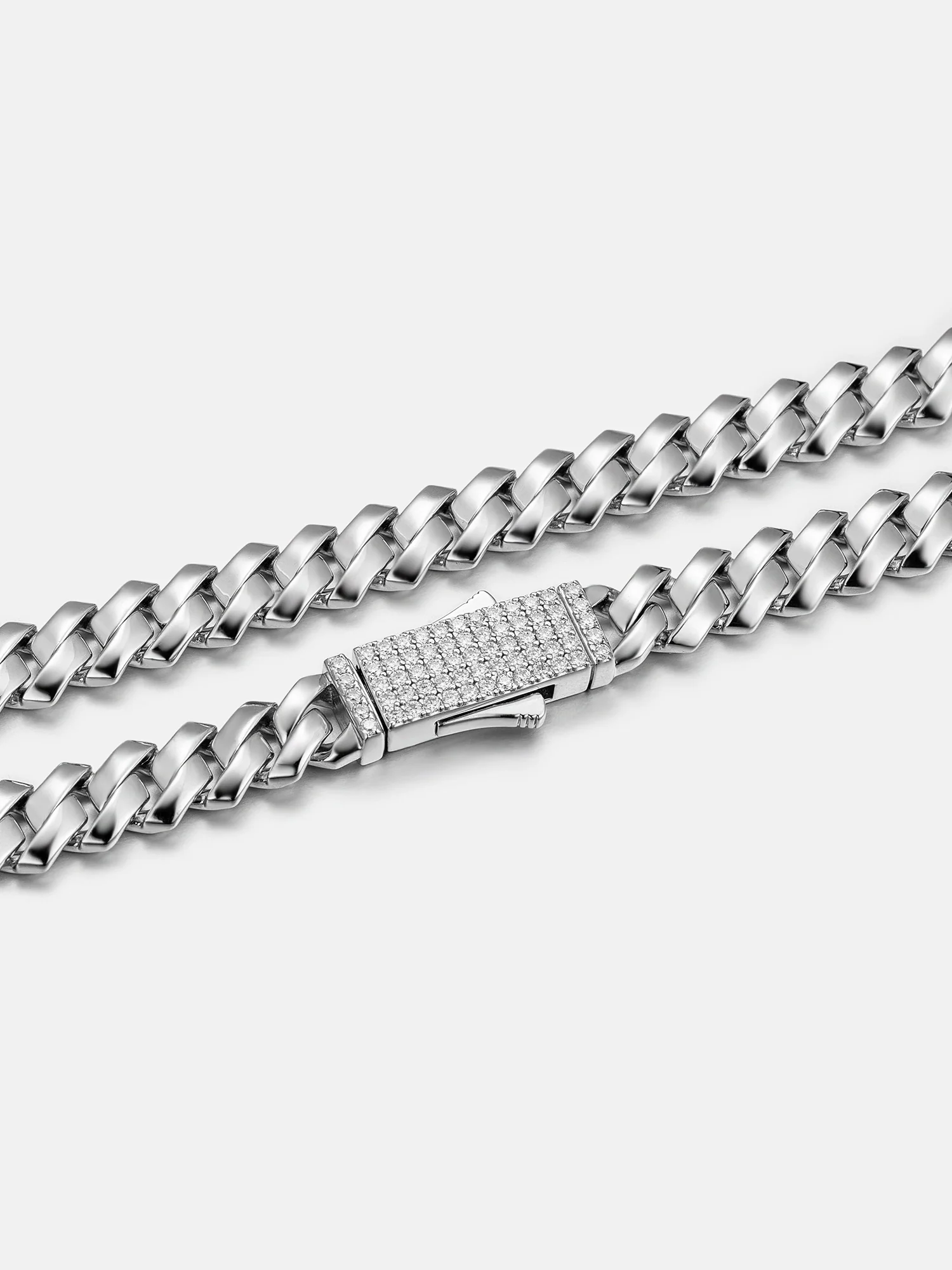 8mm Miami Prong Link Chain with Iced Clasp - Image 6