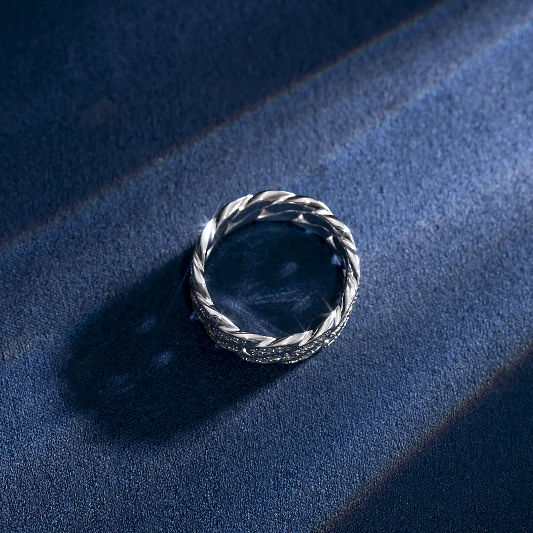 8mm Moissanite Cuban Ring - Image 5