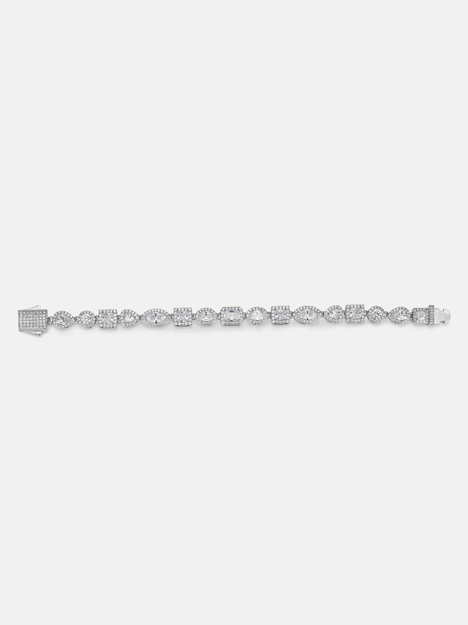 8MM Moissanite & Multi Shape Gem Necklace Or Bracelet - Image 4