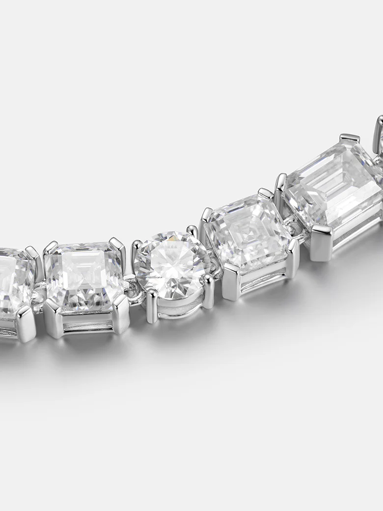 8MM Multi Shape Moissanite Tennis Chain - Image 6