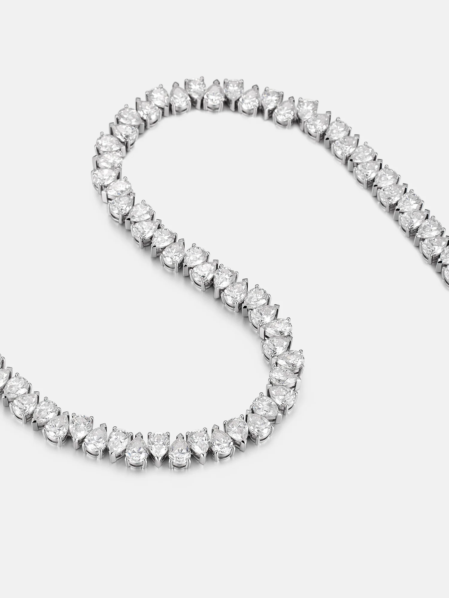 8MM Pear Cut Moissanite Tennis Chain Or Bracelet - Image 4