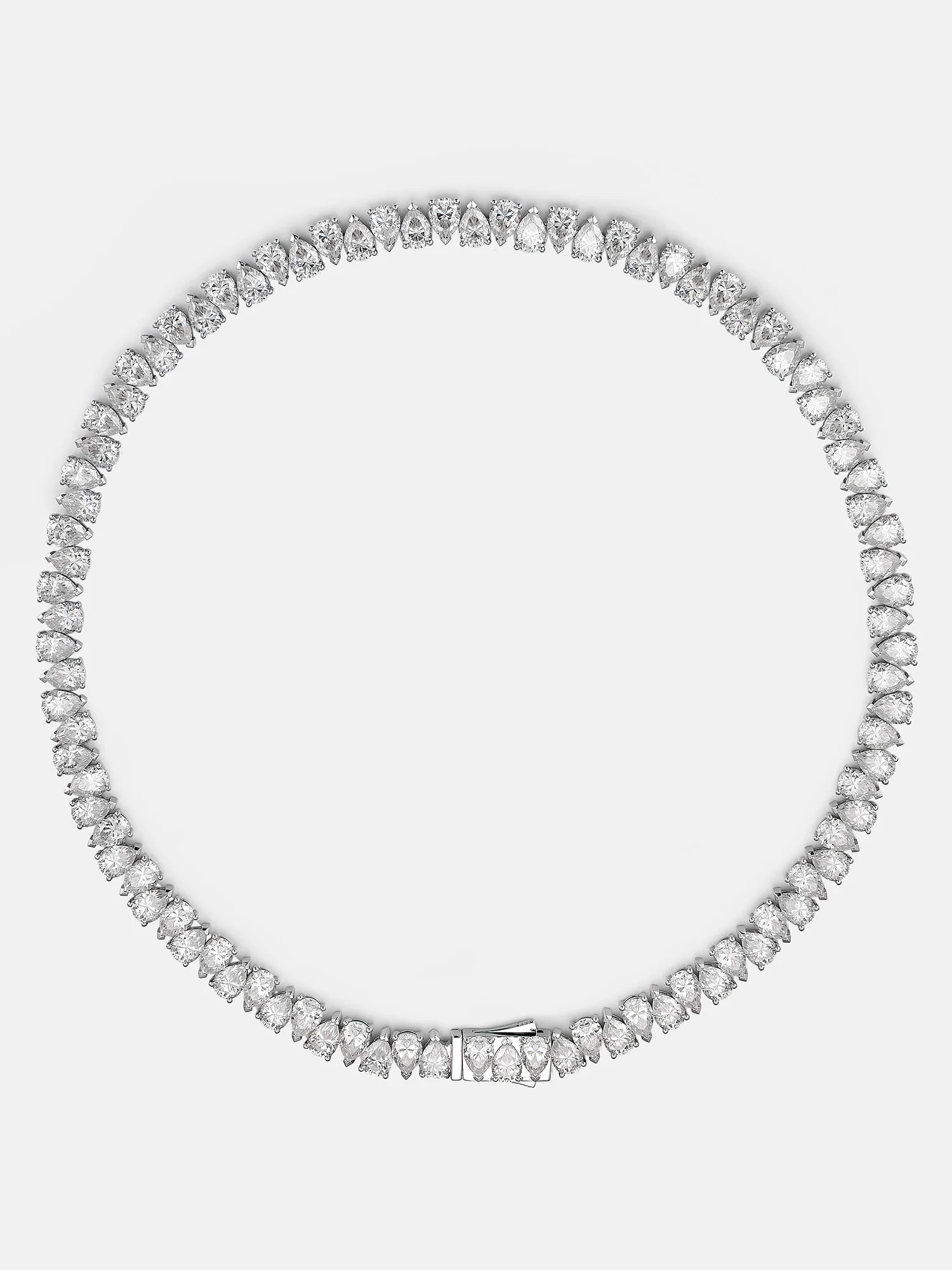 8MM Pear Cut Moissanite Tennis Chain Or Bracelet - Image 5