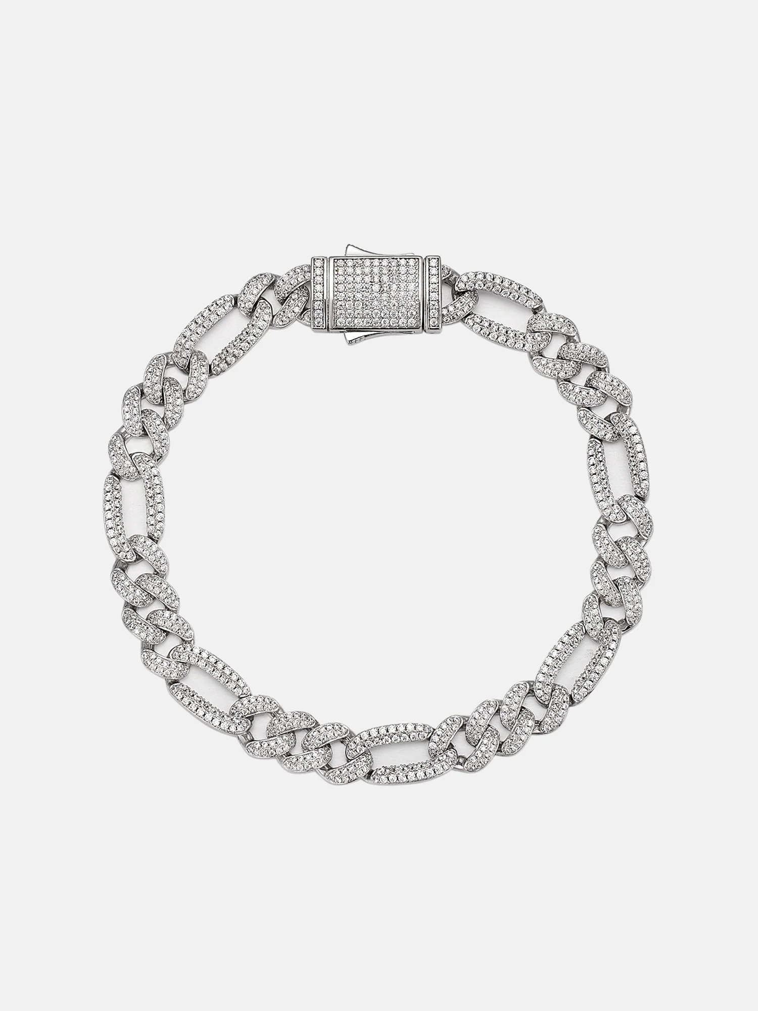 8MM S925 Moissanite Figaro Chain Or Bracelet - Image 3