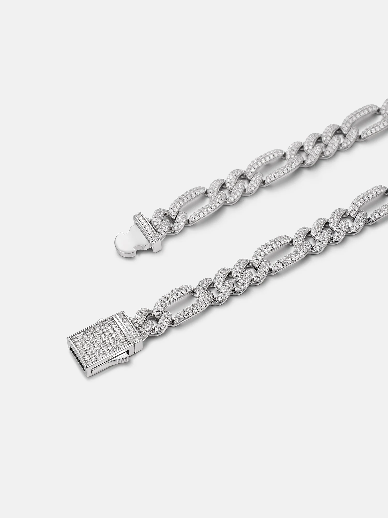 8MM S925 Moissanite Figaro Chain Or Bracelet - Image 5