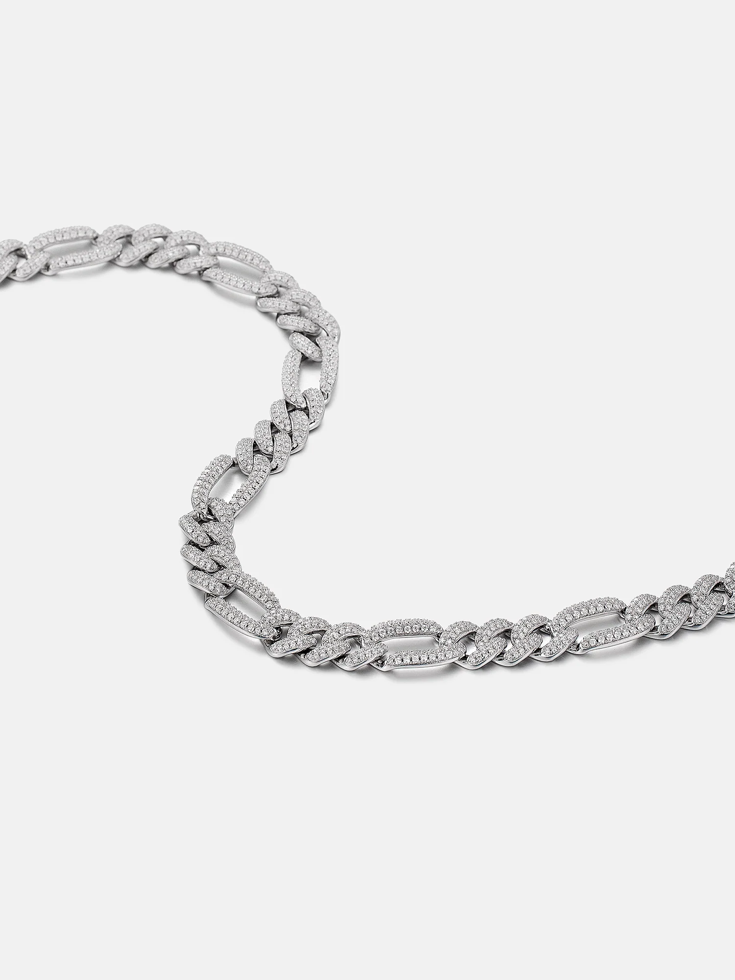 8MM S925 Moissanite Figaro Chain Or Bracelet - Image 6