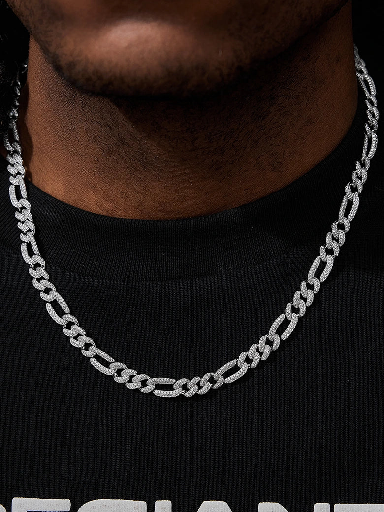 8MM S925 Moissanite Figaro Chain Or Bracelet - Image 8