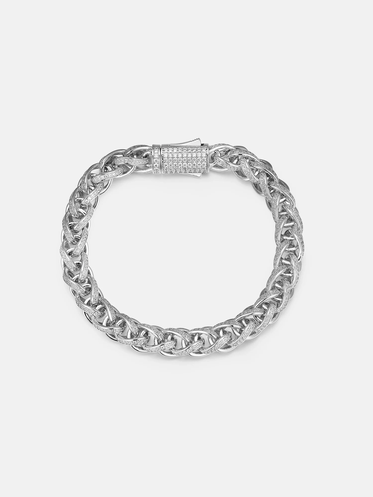 8MM S925 Moissanite Twisted Link Bracelet - Image 2