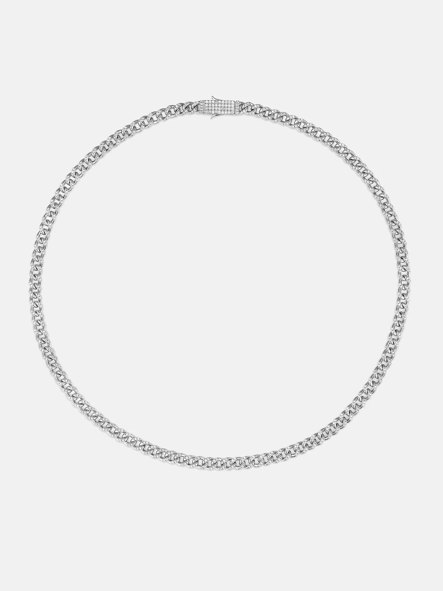 925 Sterling Silver 5mm Moissanite Cuban Chain Or Bracelet - Image 3