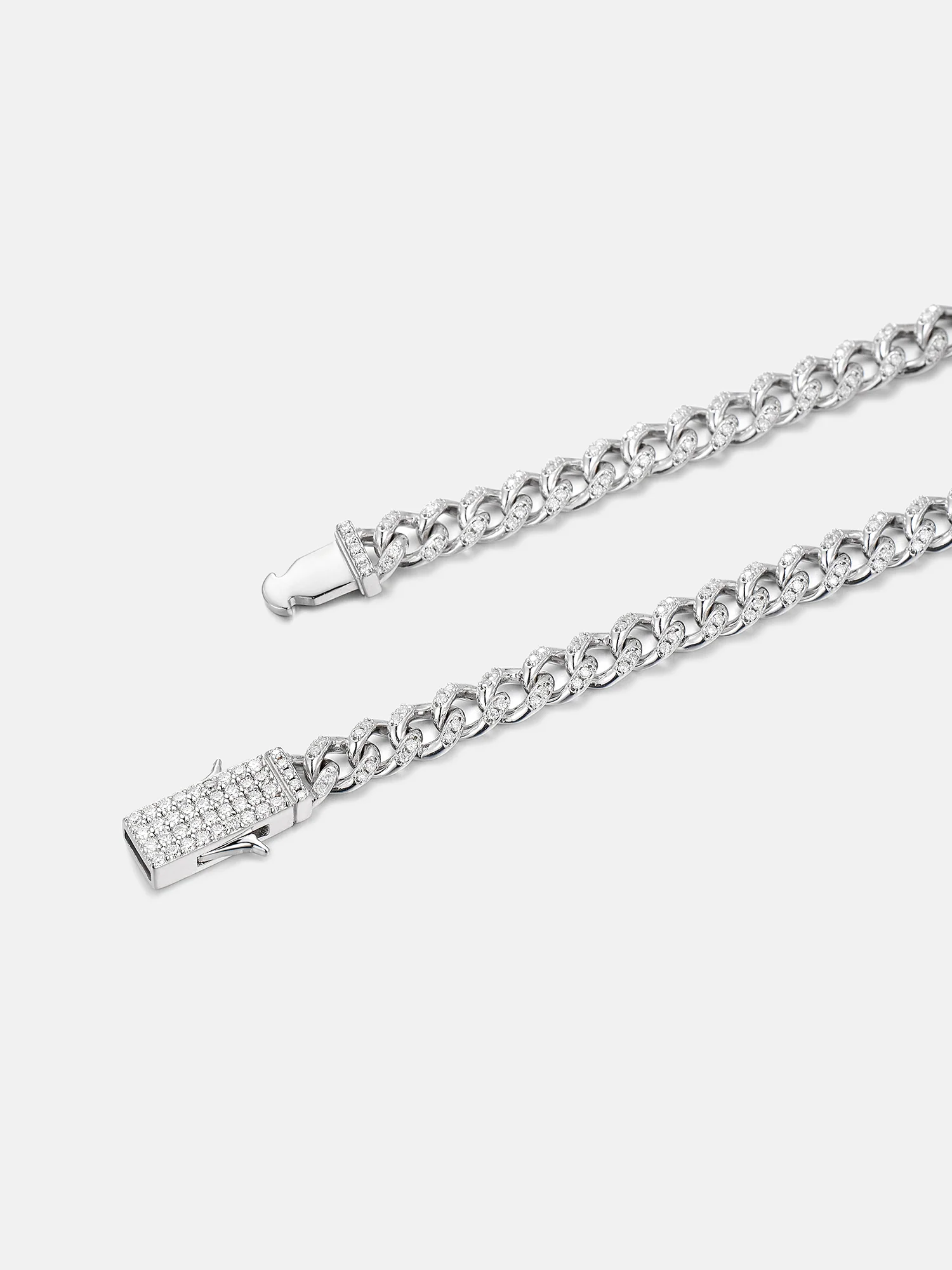 925 Sterling Silver 5mm Moissanite Cuban Chain Or Bracelet - Image 5