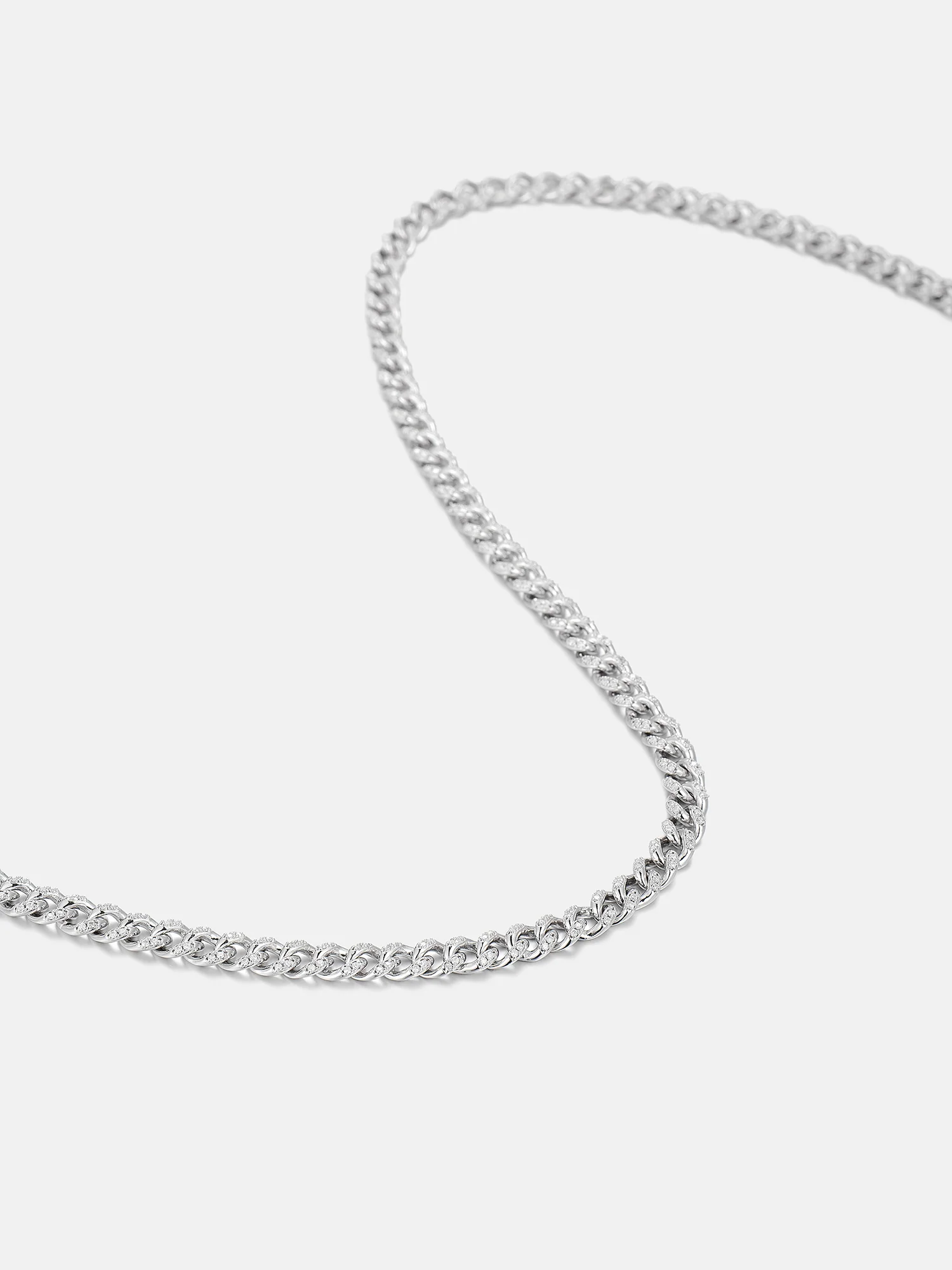 925 Sterling Silver 5mm Moissanite Cuban Chain Or Bracelet - Image 6