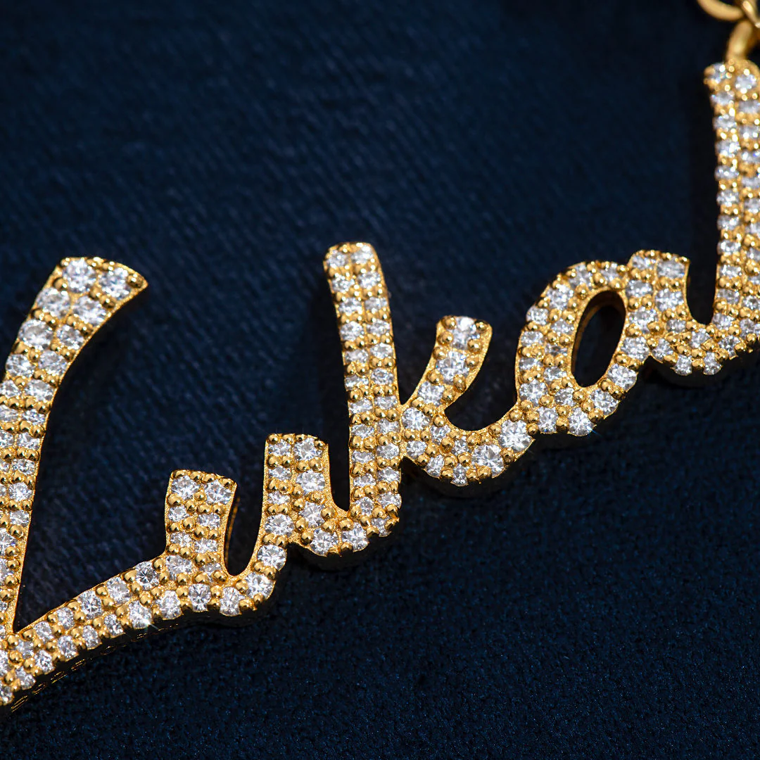 925 STERLING SILVER CURSIVE LETTER NECKLACE - Image 4