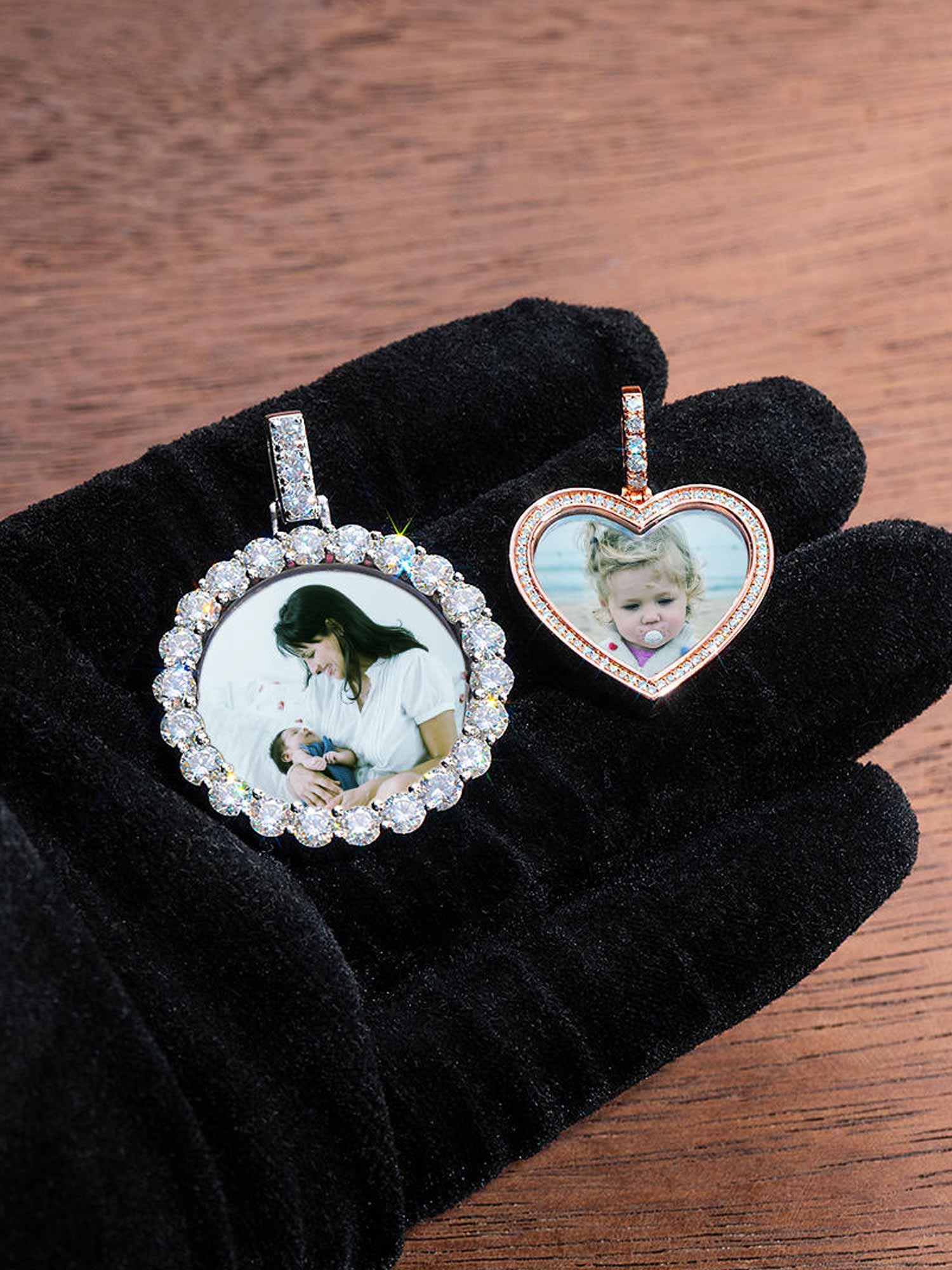 925 Sterling Silver Custom Heart Shaped Picture Pendant - Image 3