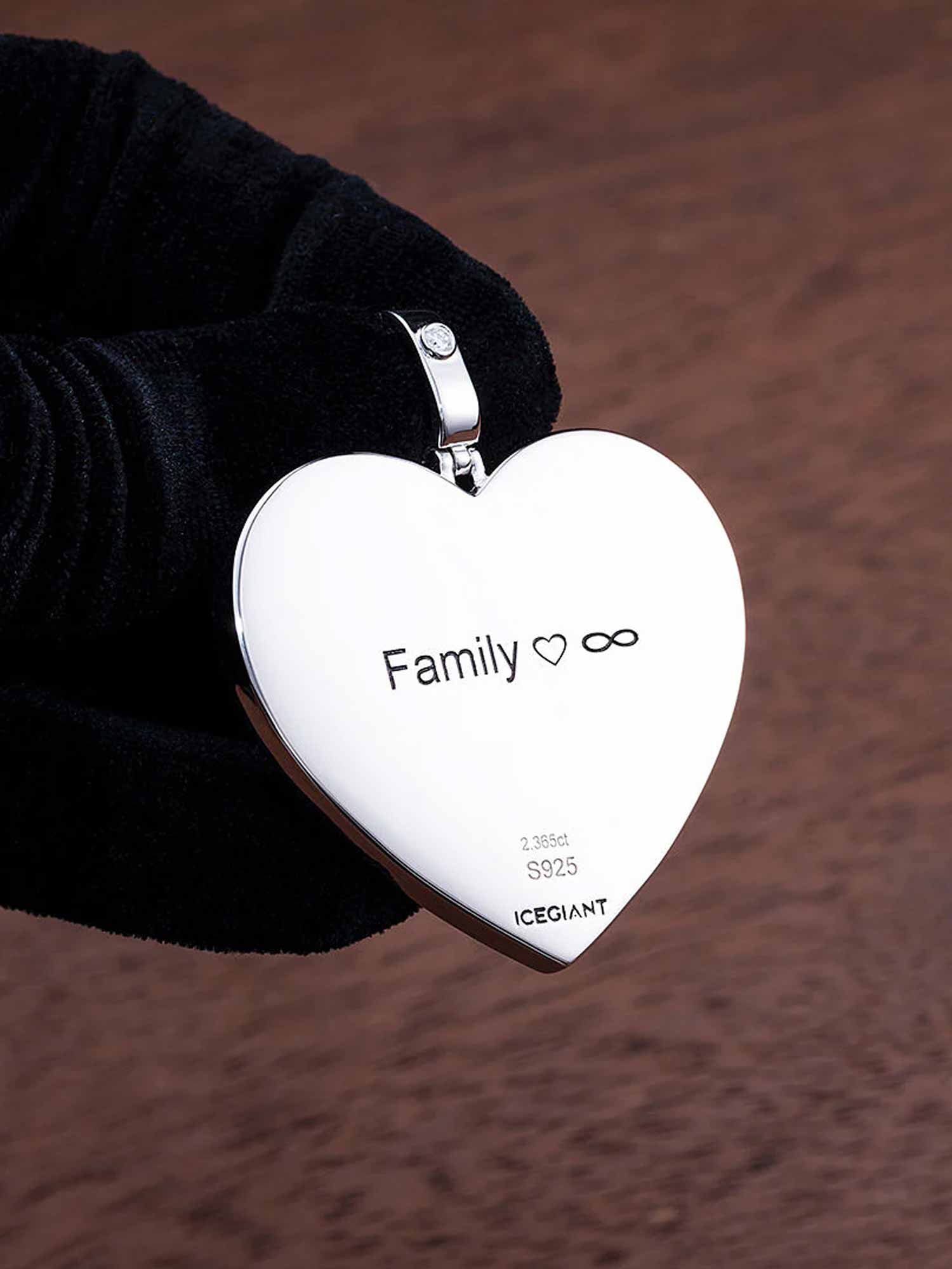 925 Sterling Silver Custom Heart Shaped Picture Pendant - Image 5