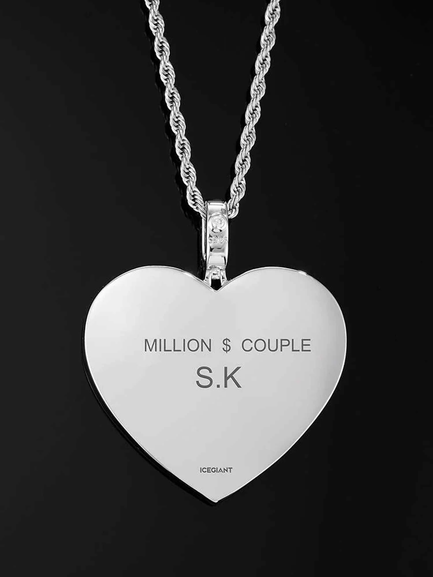 925 Sterling Silver Custom Heart Shaped Picture Pendant - Image 7