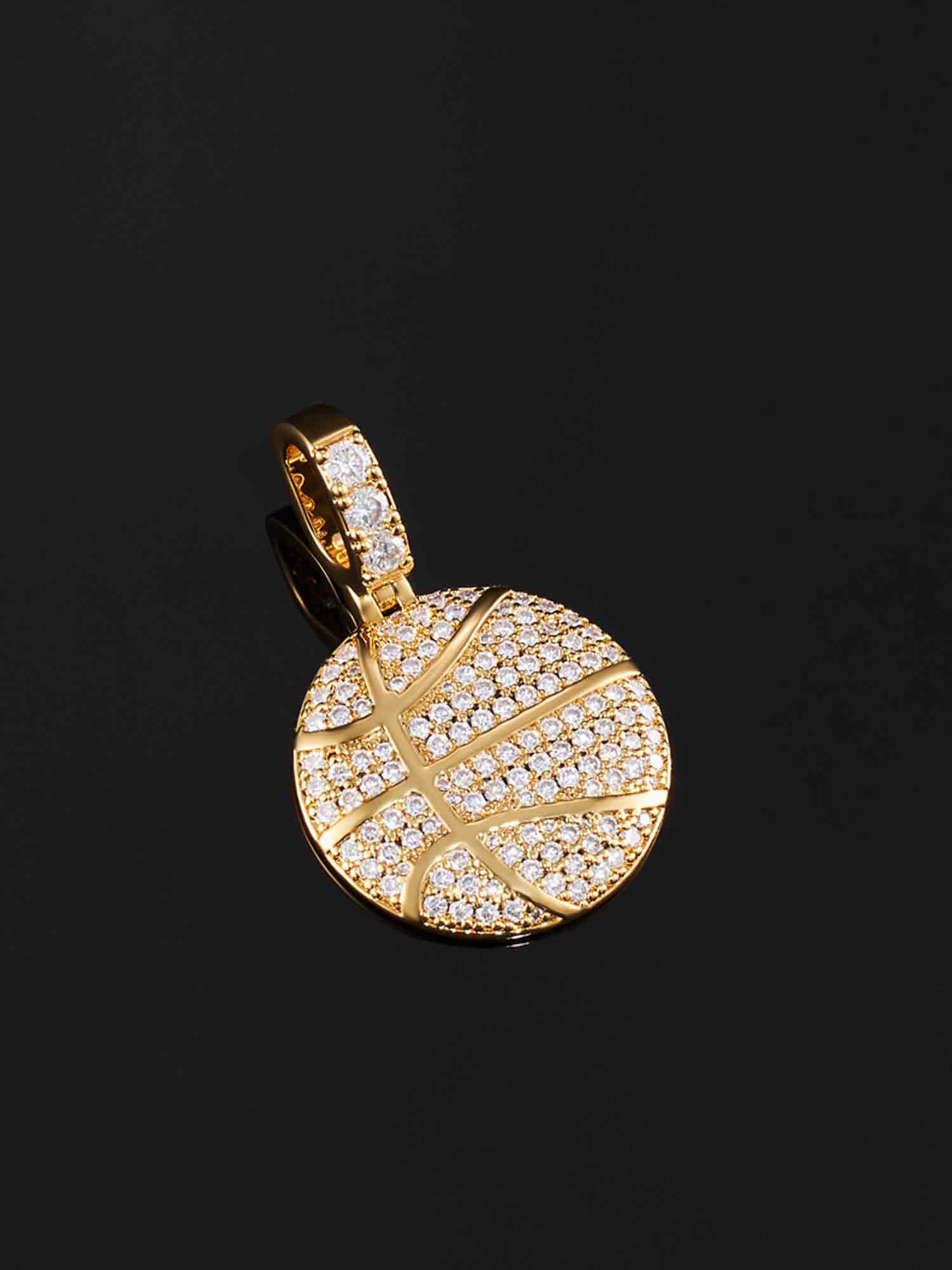 925 Sterling Silver Moissanite Basketball Pendant 1.2ct - Image 5