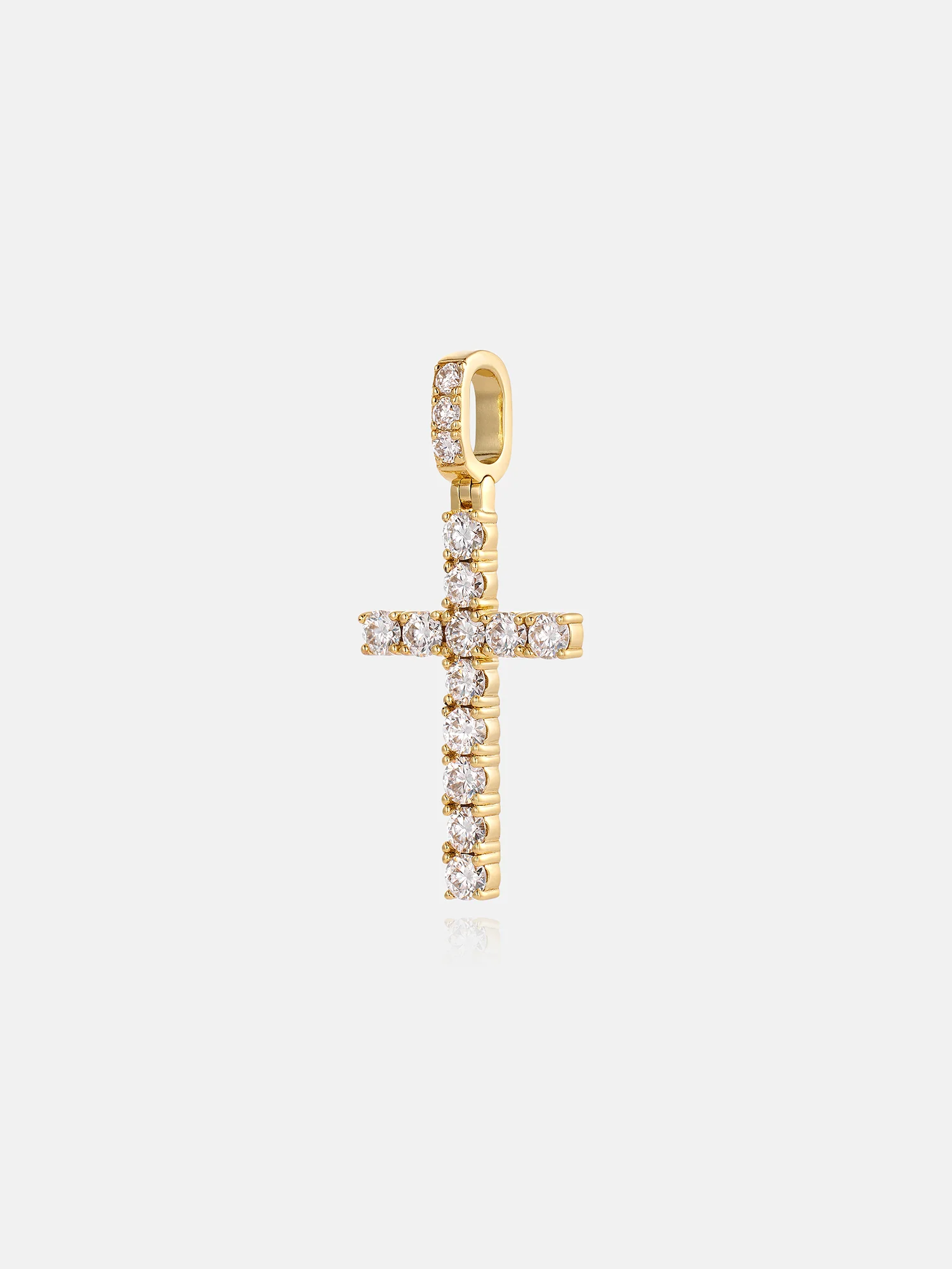 925 Sterling Silver Moissanite Cross Pendant 2.1ct - Image 3