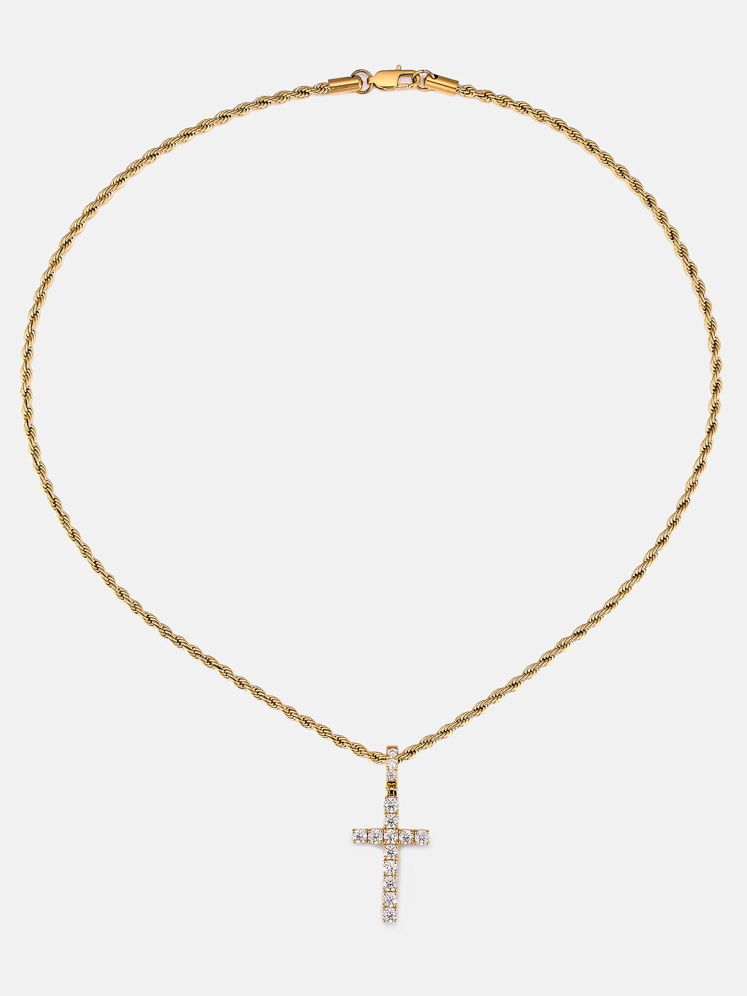925 Sterling Silver Moissanite Cross Pendant 2.1ct - Image 4