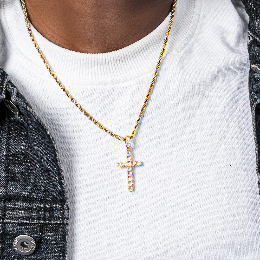 925 Sterling Silver Moissanite Cross Pendant 2.1ct - Image 9