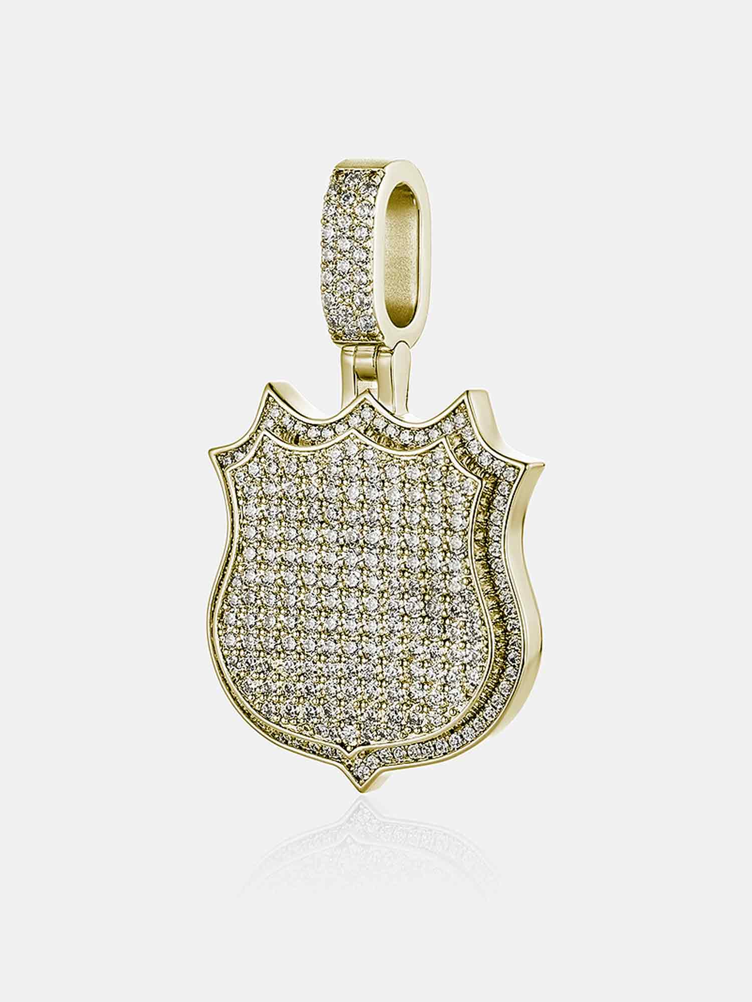 925 Sterling Silver Moissanite Shield Pendant - Image 2